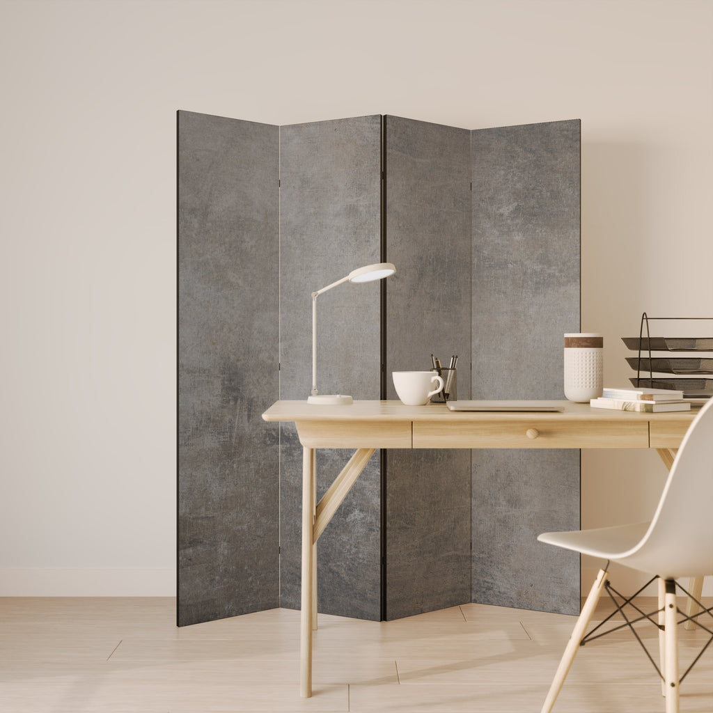 CONCRETE WALL 4-Panel Room Divider