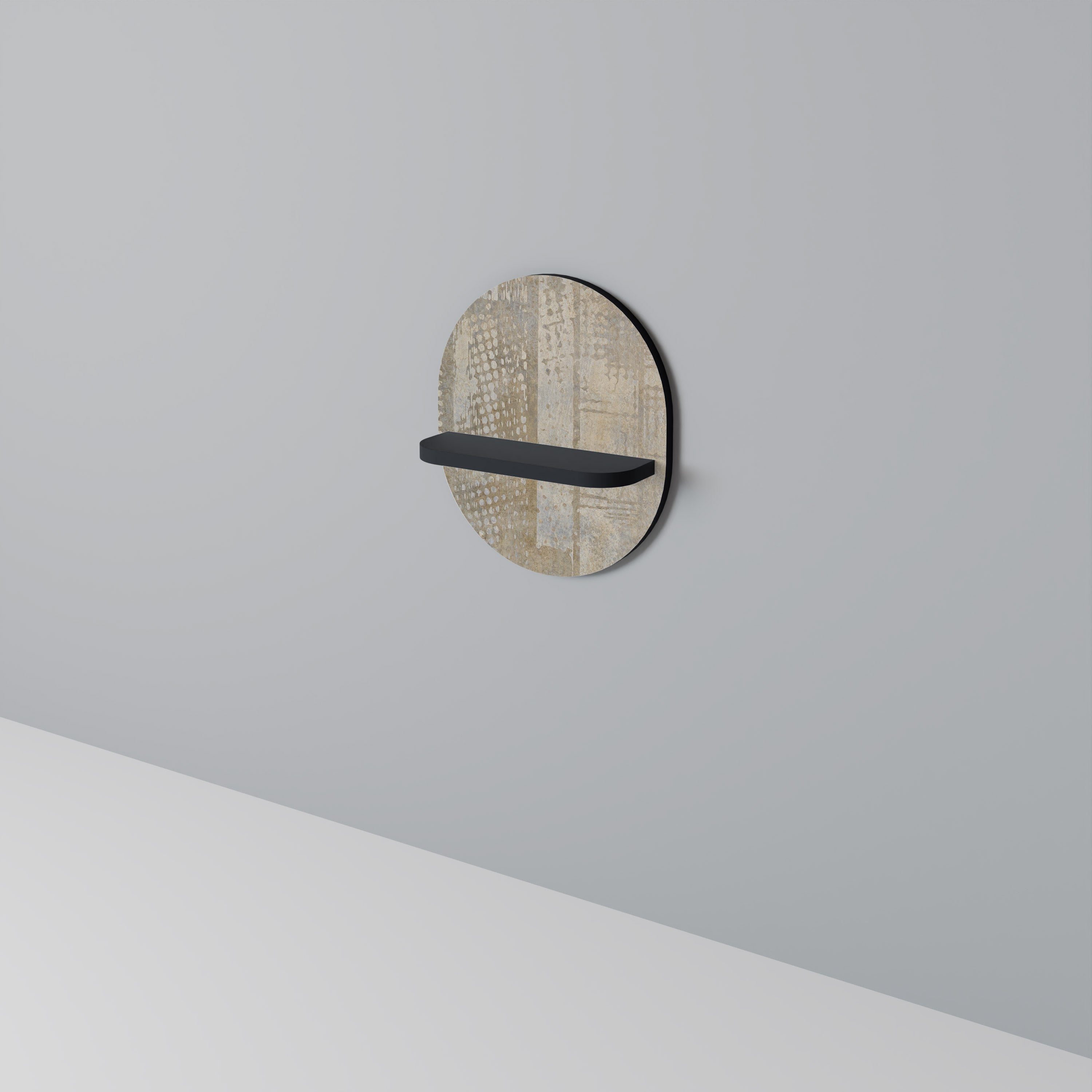 ERREUR D'ÉCRAN Étagère d'art ovale en finition noire