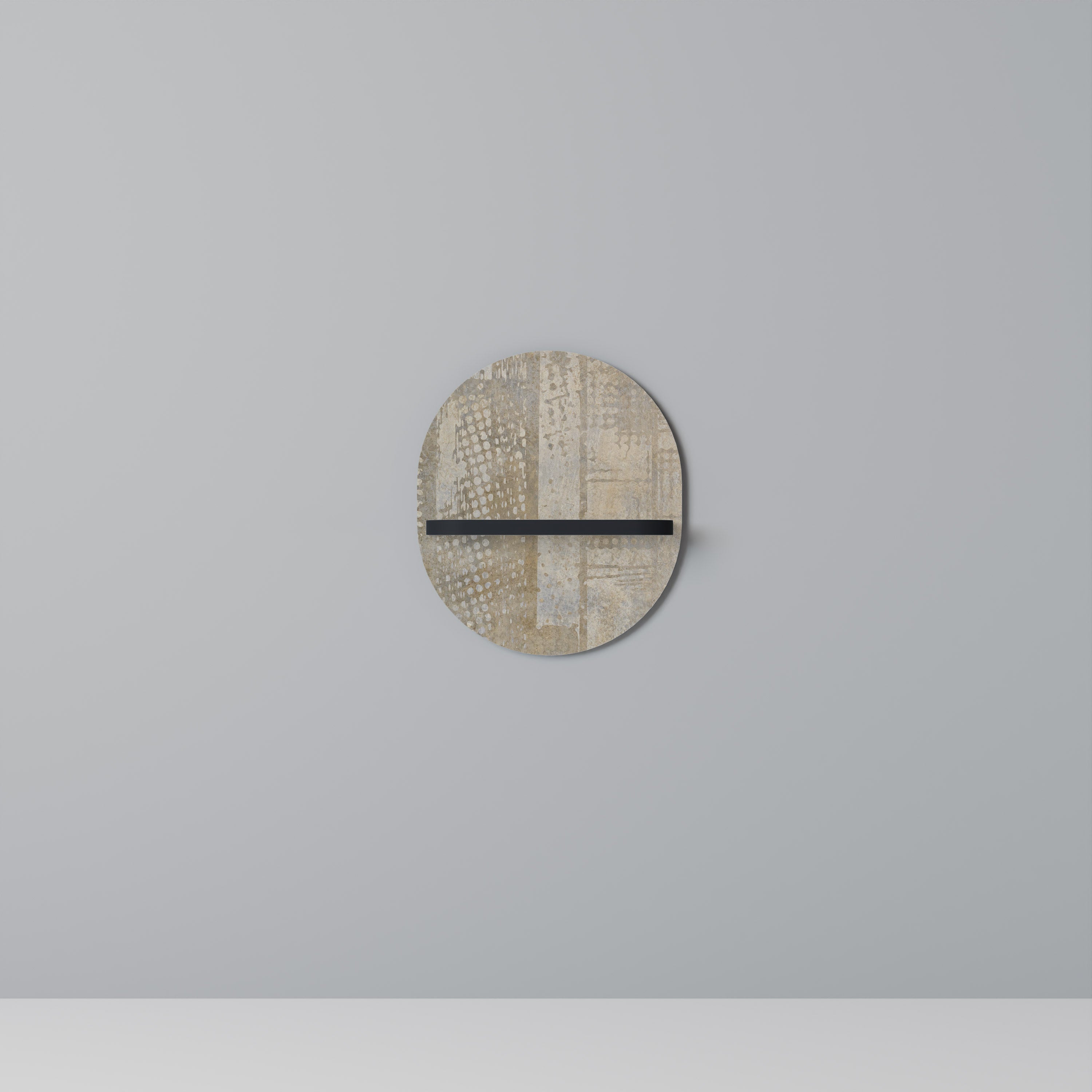 ERREUR D'ÉCRAN Étagère d'art ovale en finition noire