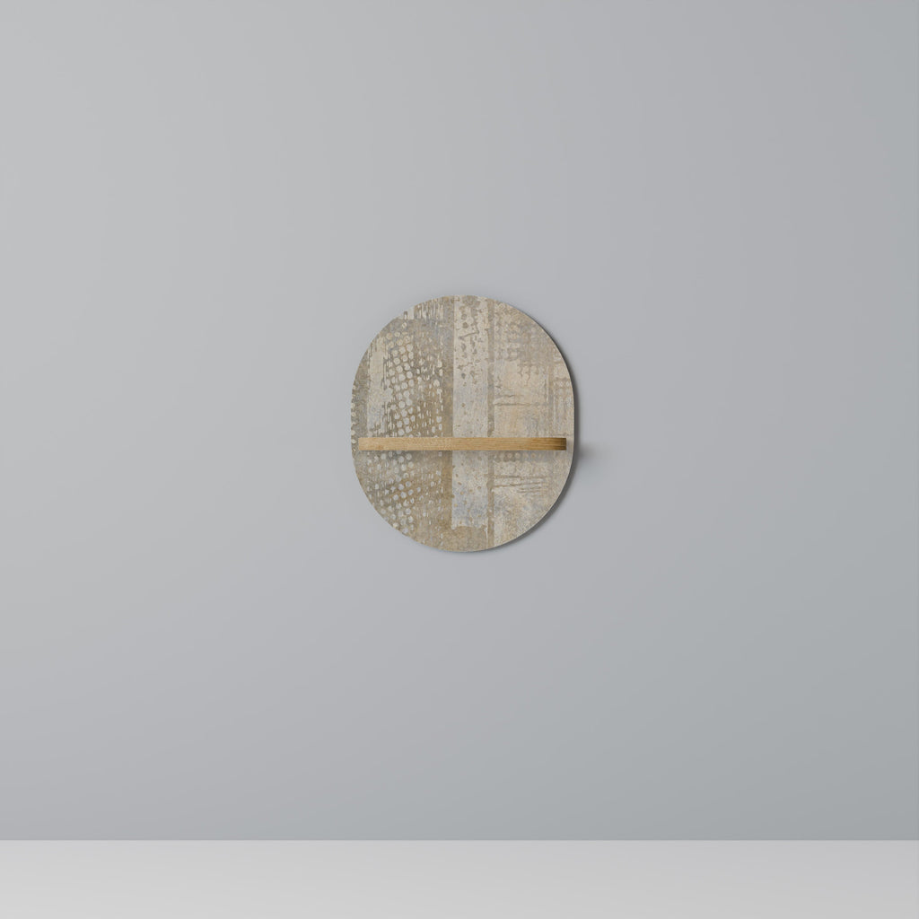 ERREUR D'ÉCRAN Étagère d'art ovale effet chêne