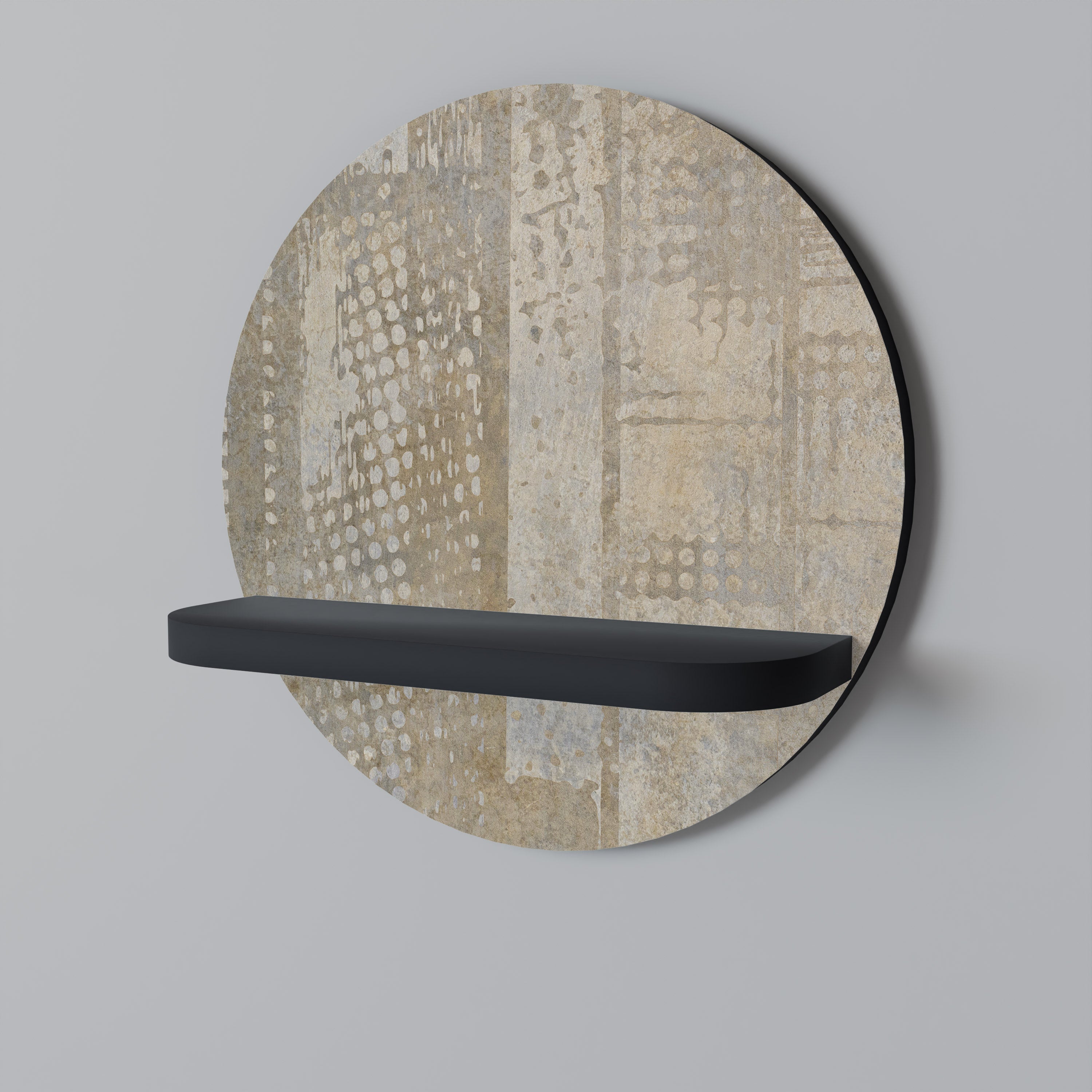 ERREUR D'ÉCRAN Étagère d'art ronde en finition noire