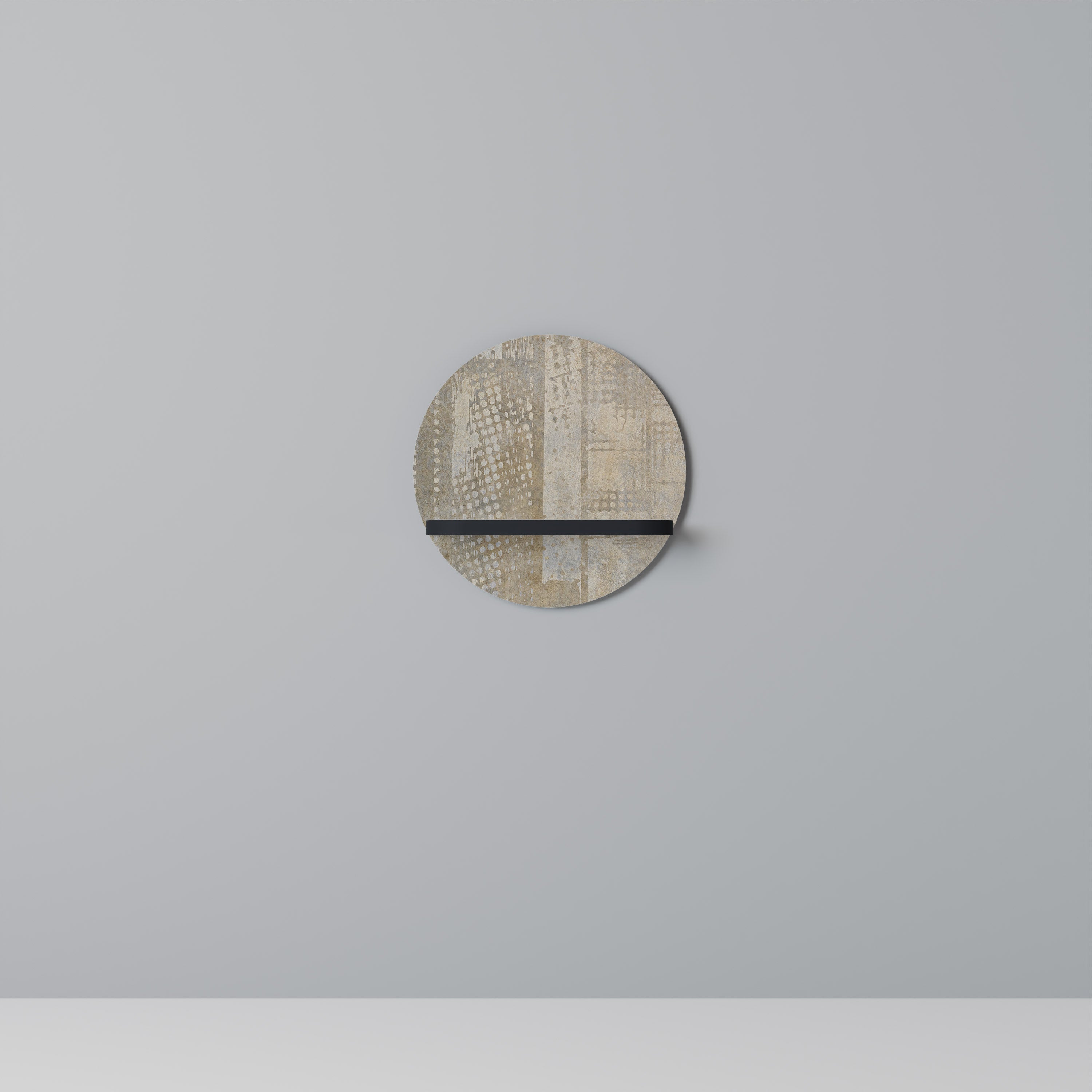 ERREUR D'ÉCRAN Étagère d'art ronde en finition noire