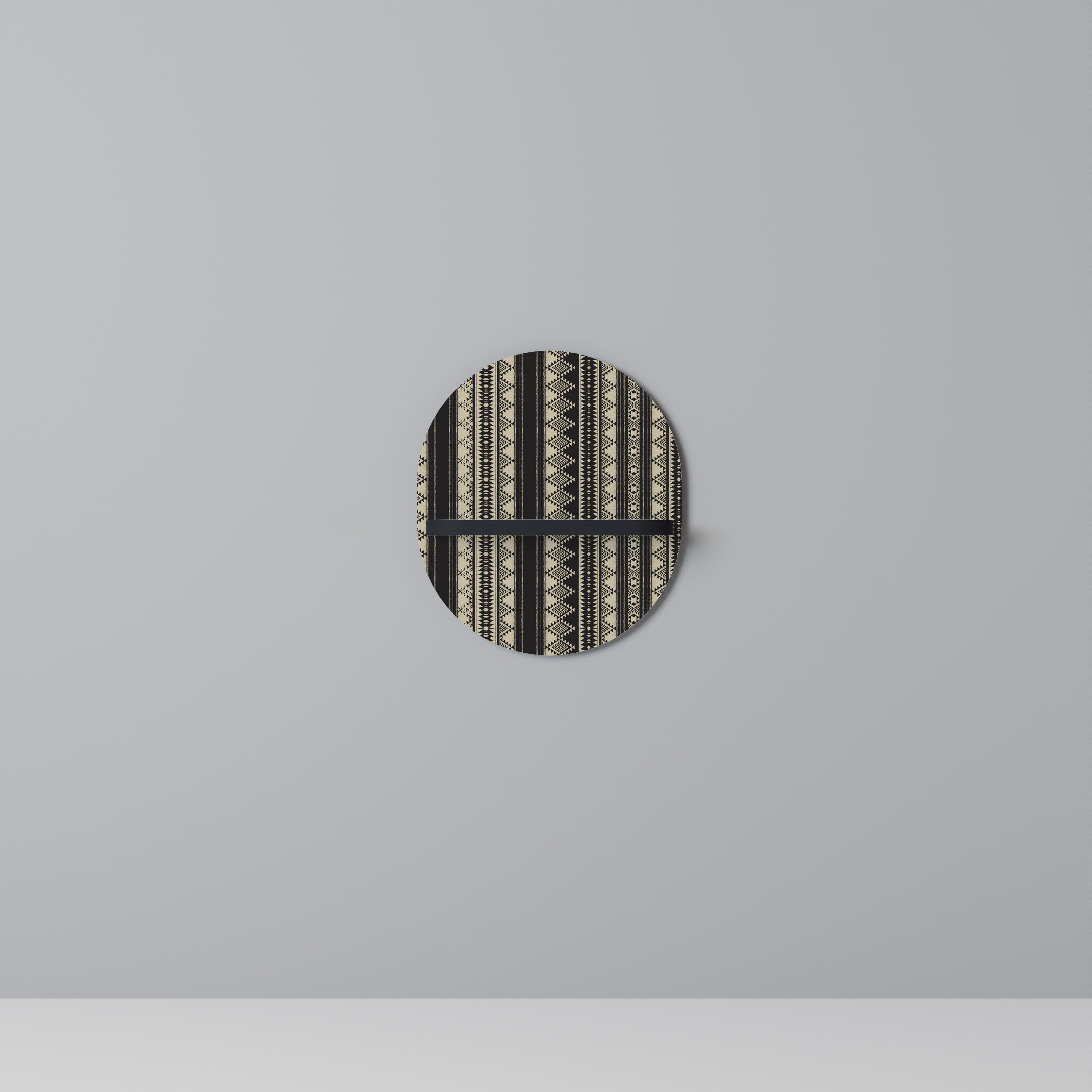 Étagère d'art ovale AZTEC en finition noire