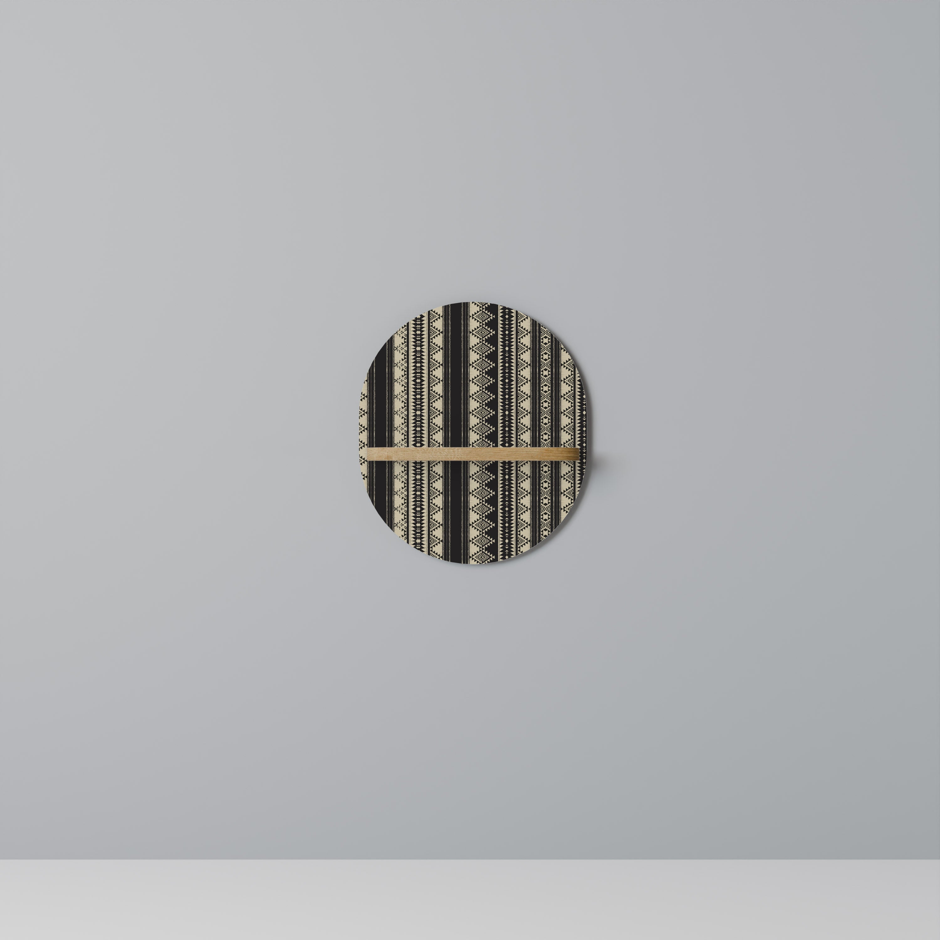 Étagère d'art ovale AZTEC effet chêne