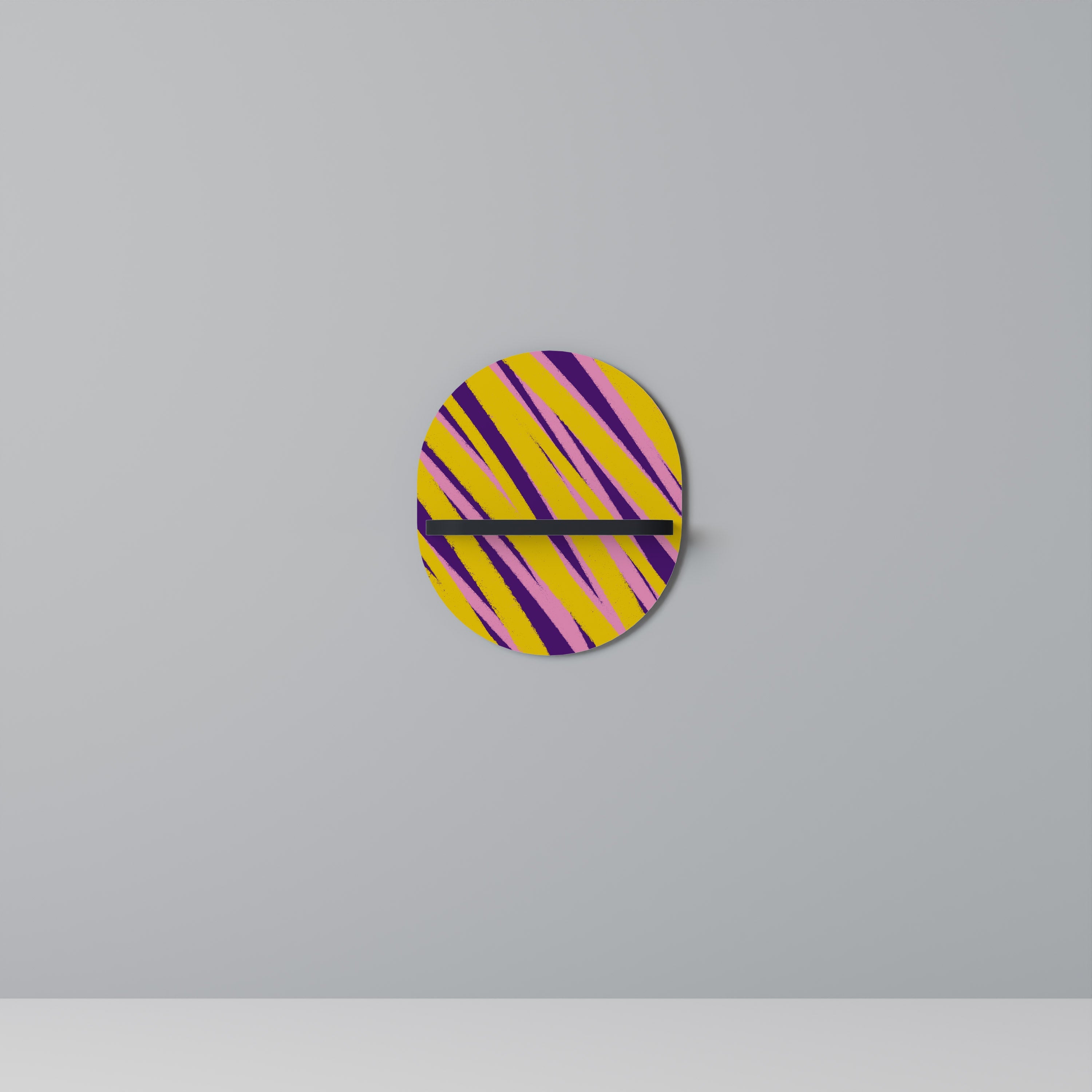 Étagère d'art ovale DREAMS COME TRUE en finition noire