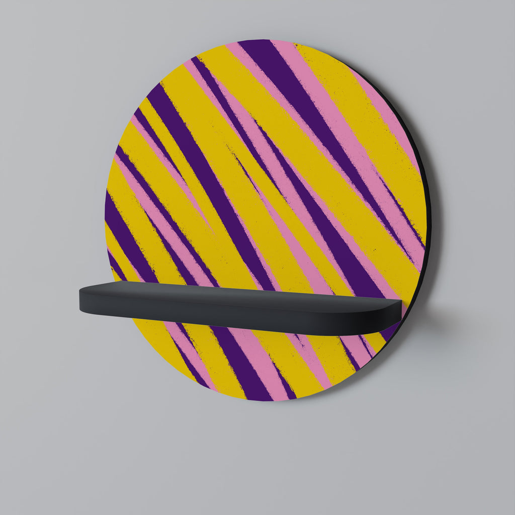 Étagère d'art ronde DREAMS COME TRUE en finition noire