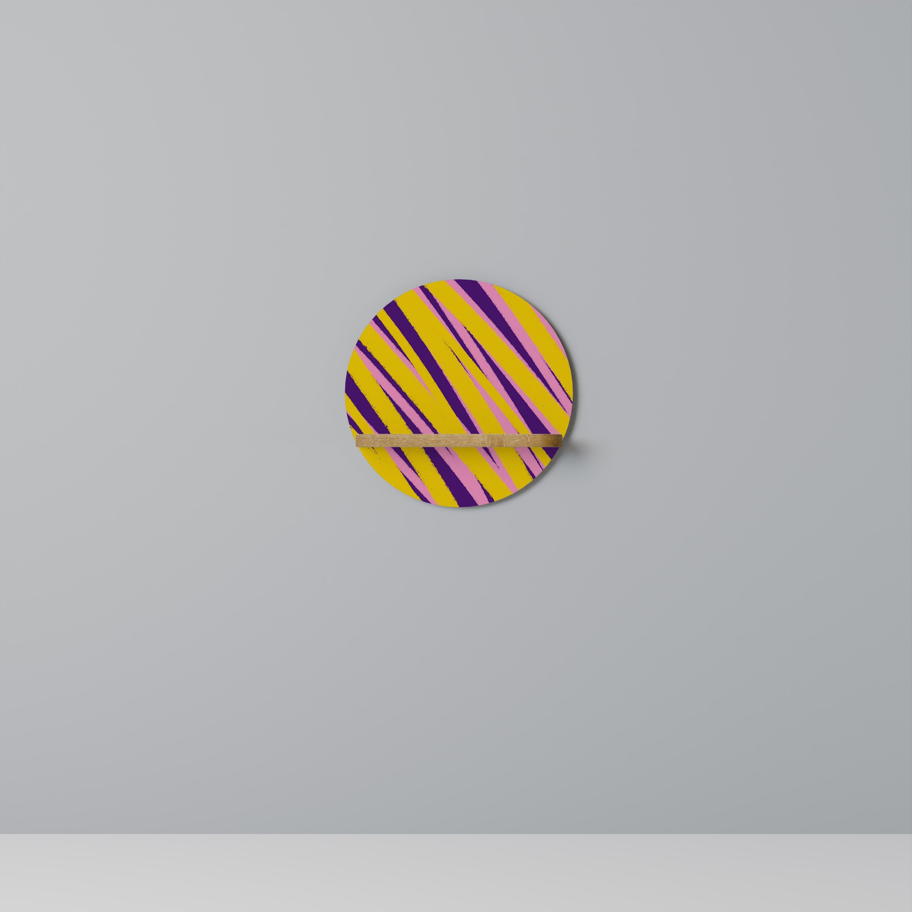 Étagère d'art ronde effet chêne DREAMS COME TRUE