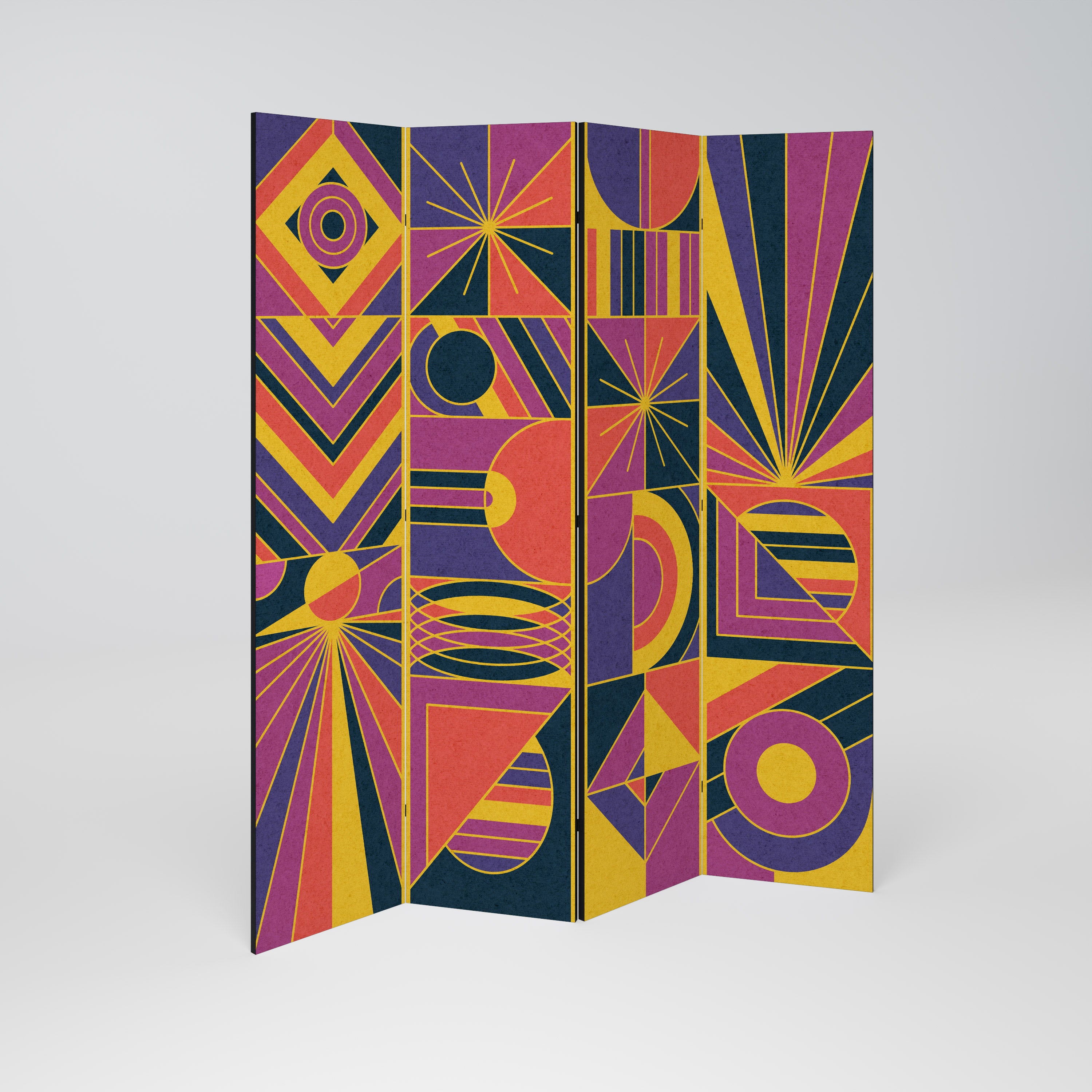 ELECTRIC PATTERNS 4-Panel Room Divider