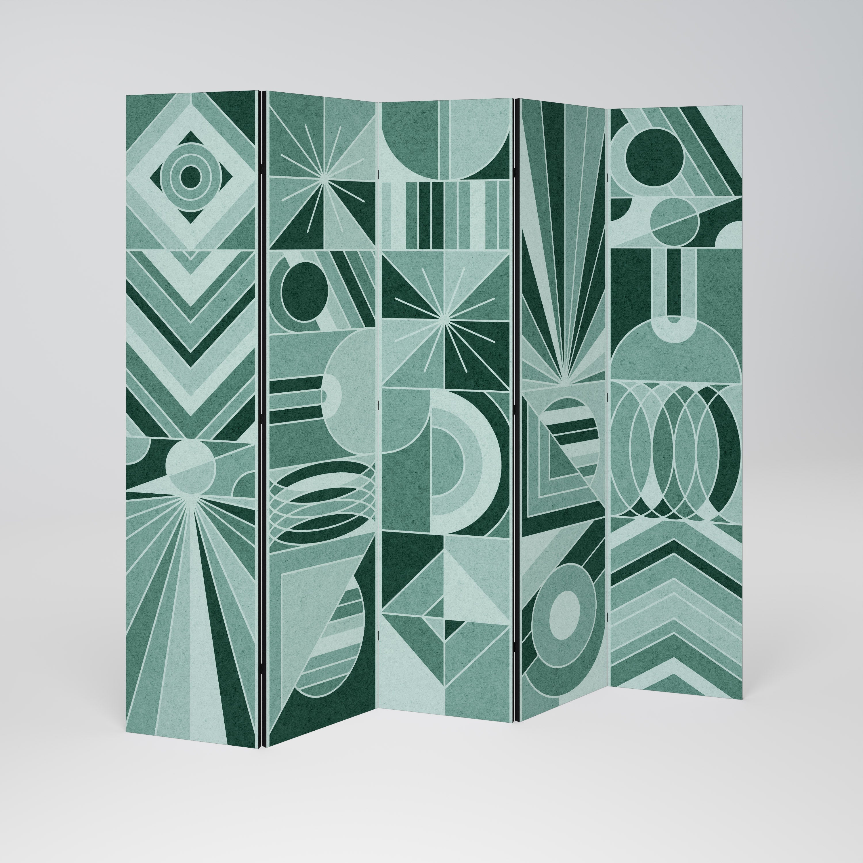 Paravent décoratif à 5 panneaux HARMONIC GRID