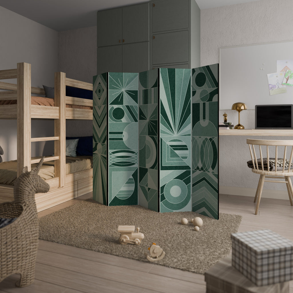 Paravent décoratif à 5 panneaux HARMONIC GRID