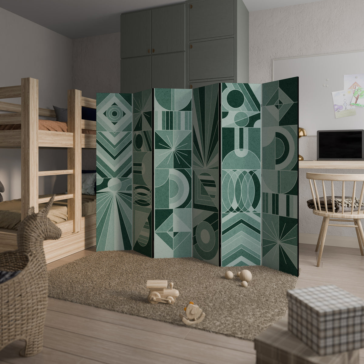 HARMONIC GRID 6-Panel Room Divider