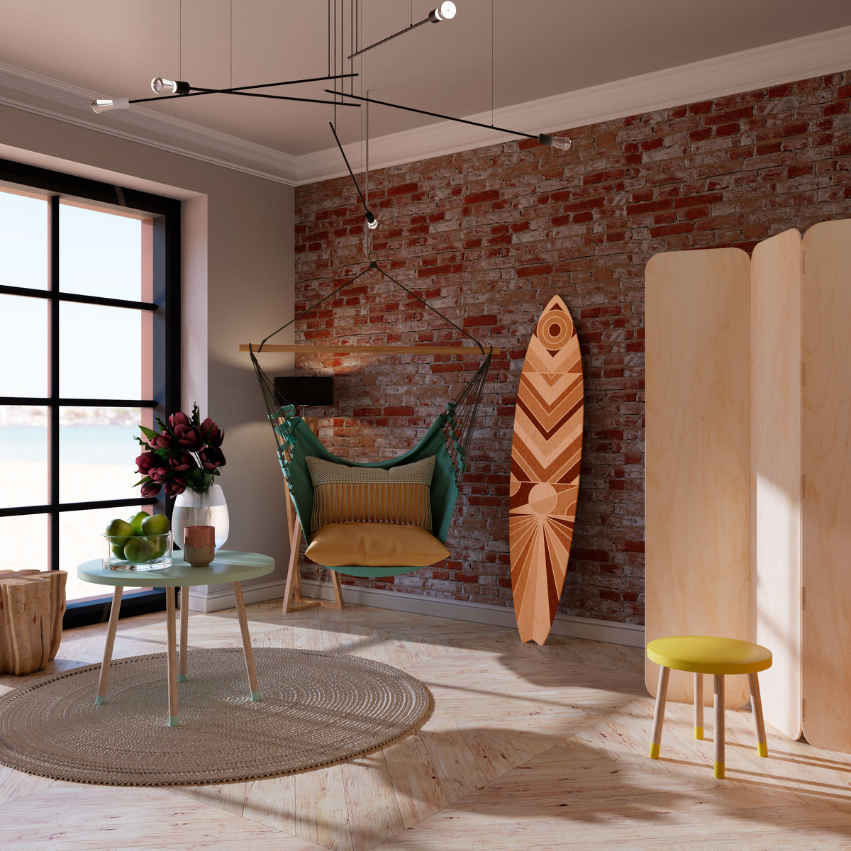 VIVID MOSAIC Surfboard Decorative Panel