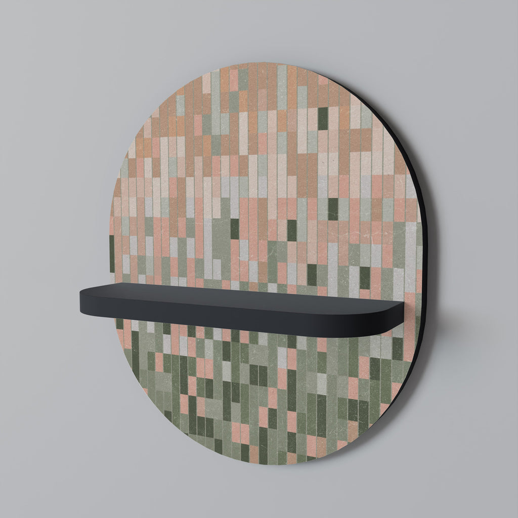 CONSTRUIRE L'AVENIR Étagère d'art ovale en finition noire