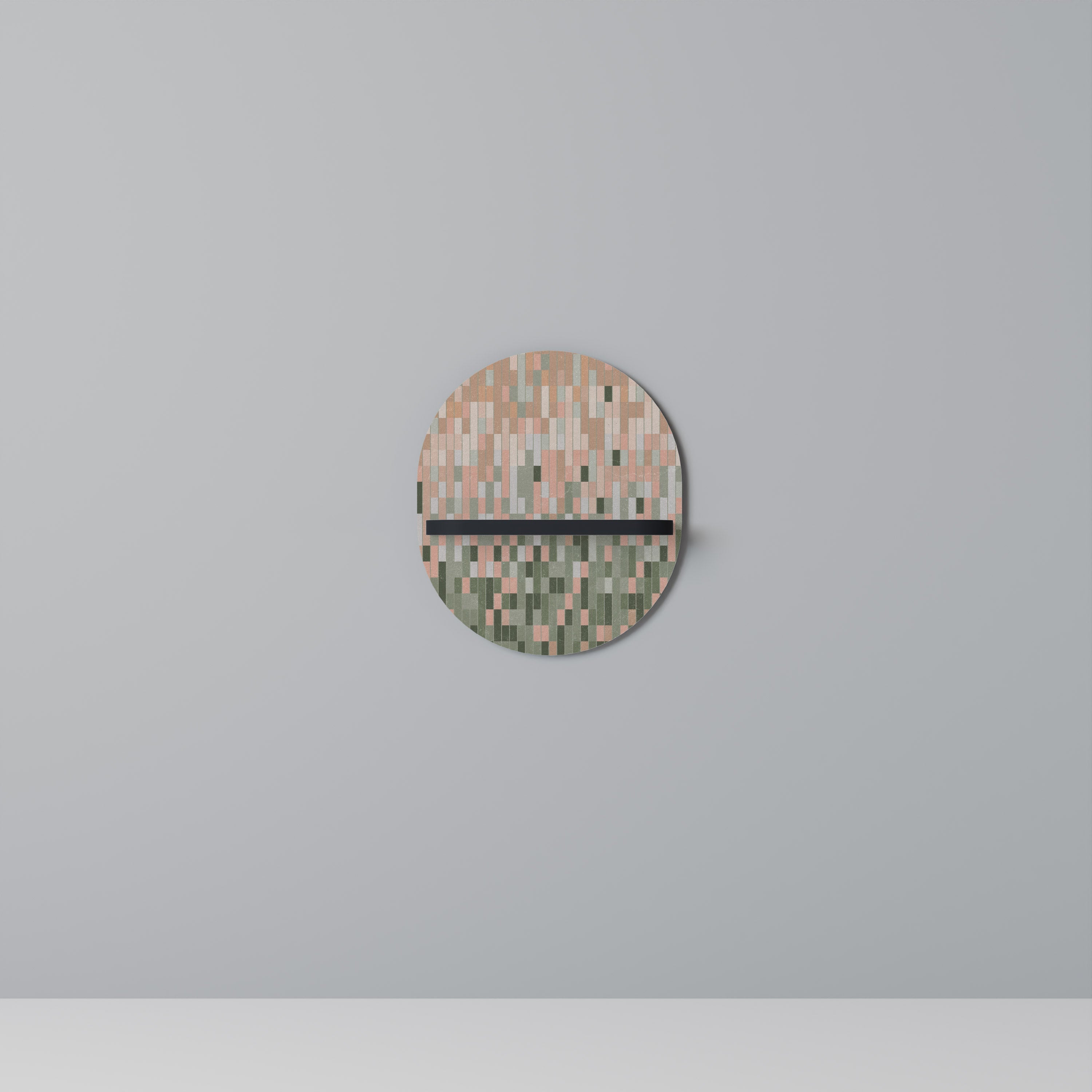 CONSTRUIRE L'AVENIR Étagère d'art ovale en finition noire