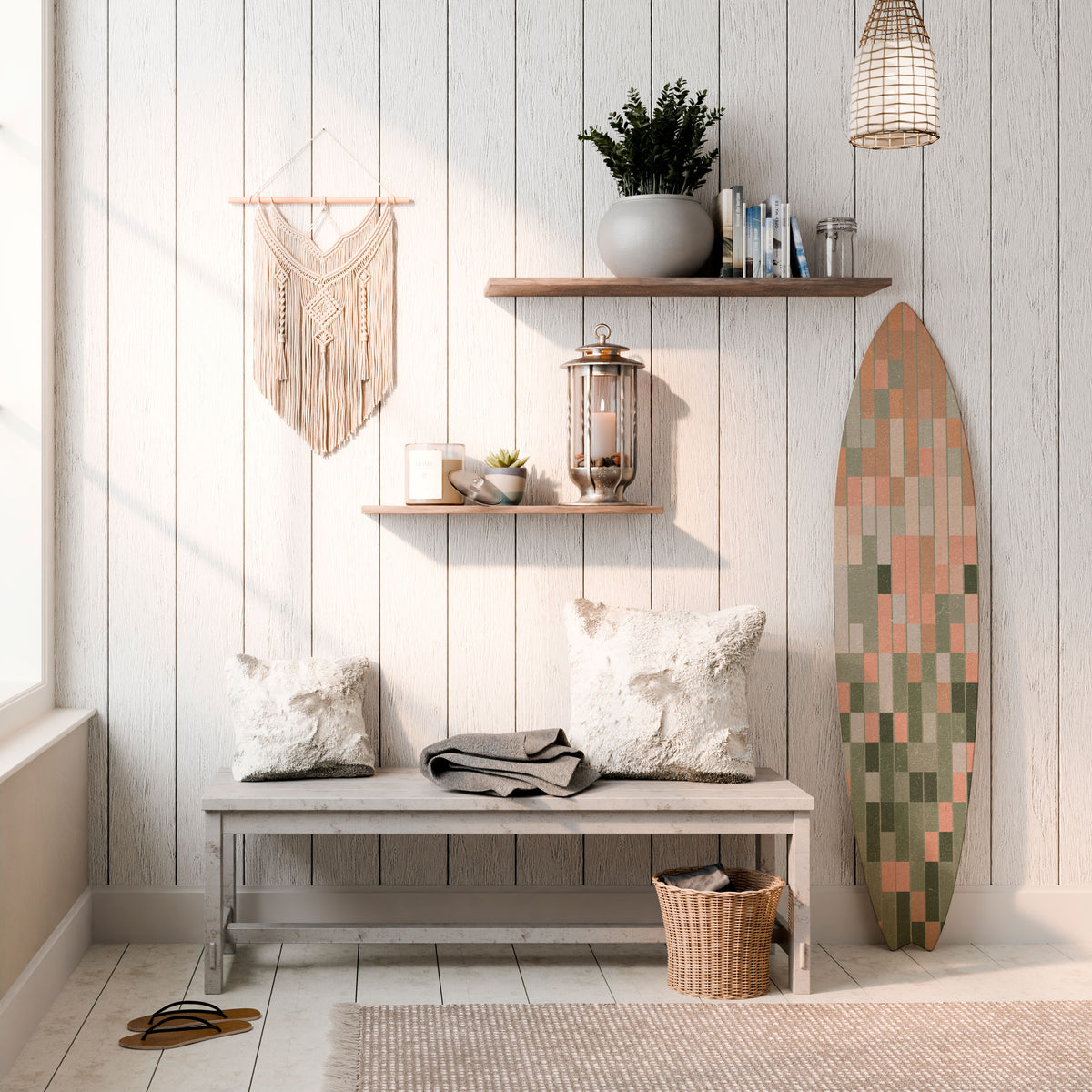 BUILDING THE FUTURE Surfboard Decorative Panel