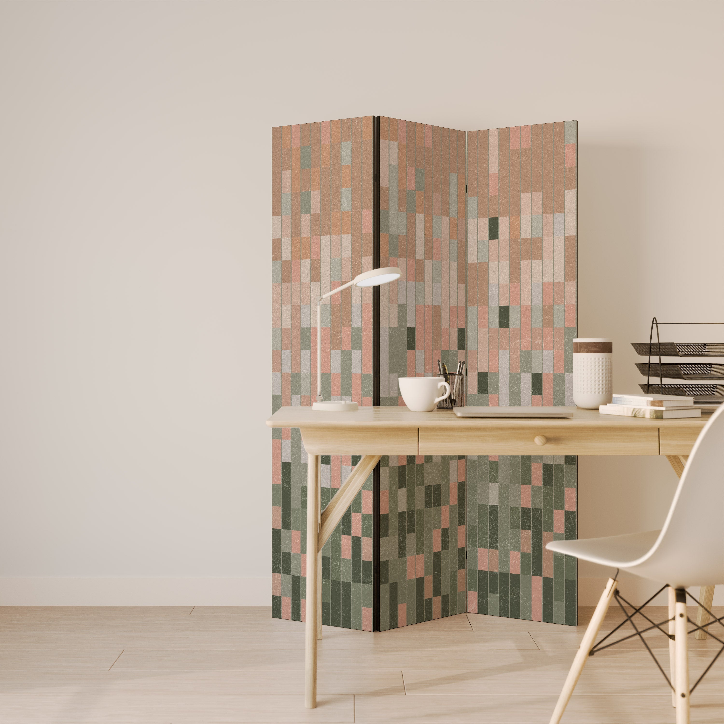 CONSTRUIRE L'AVENIR Cloison de séparation décorative à 3 panneaux