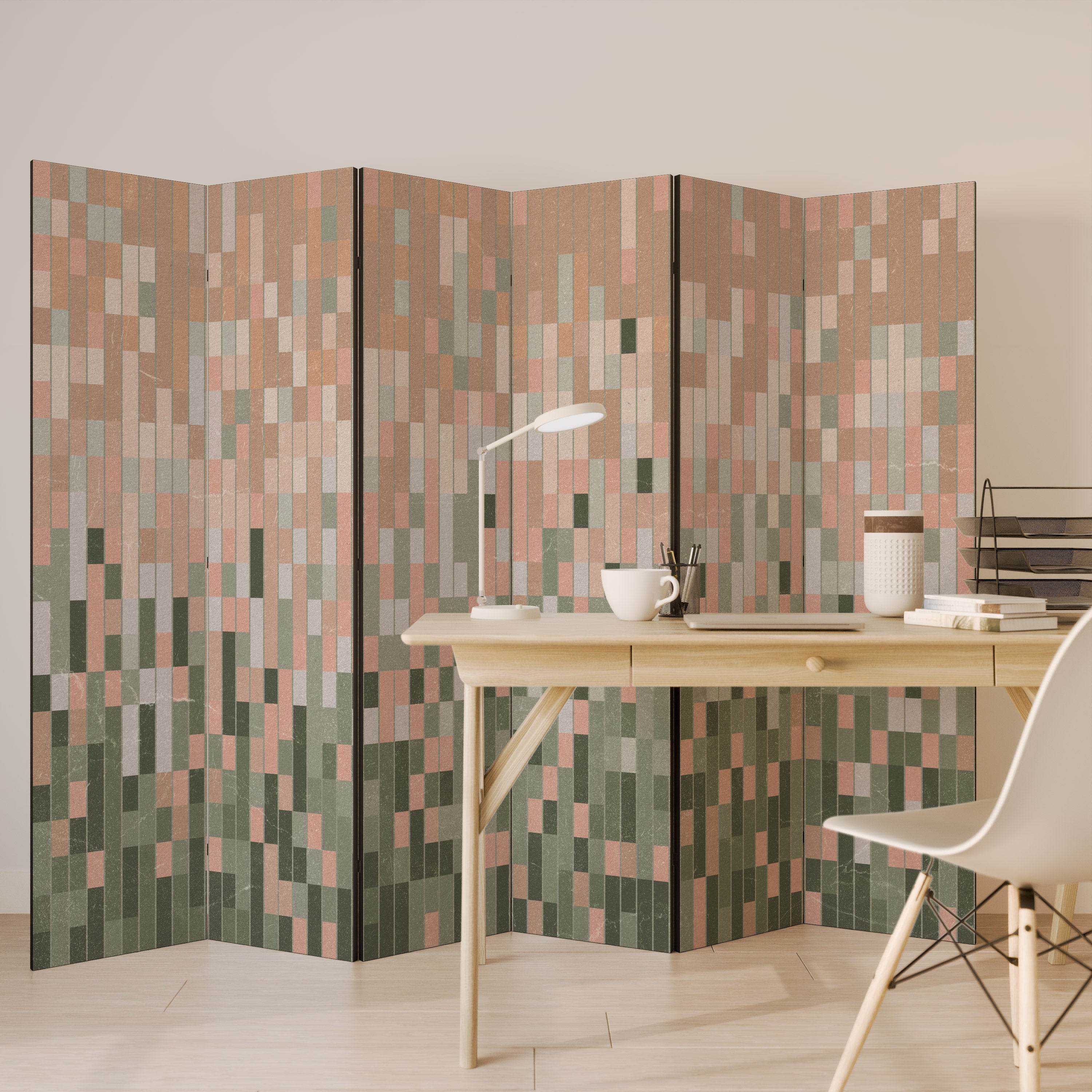 CONSTRUIRE L'AVENIR Cloison de séparation décorative à 6 panneaux