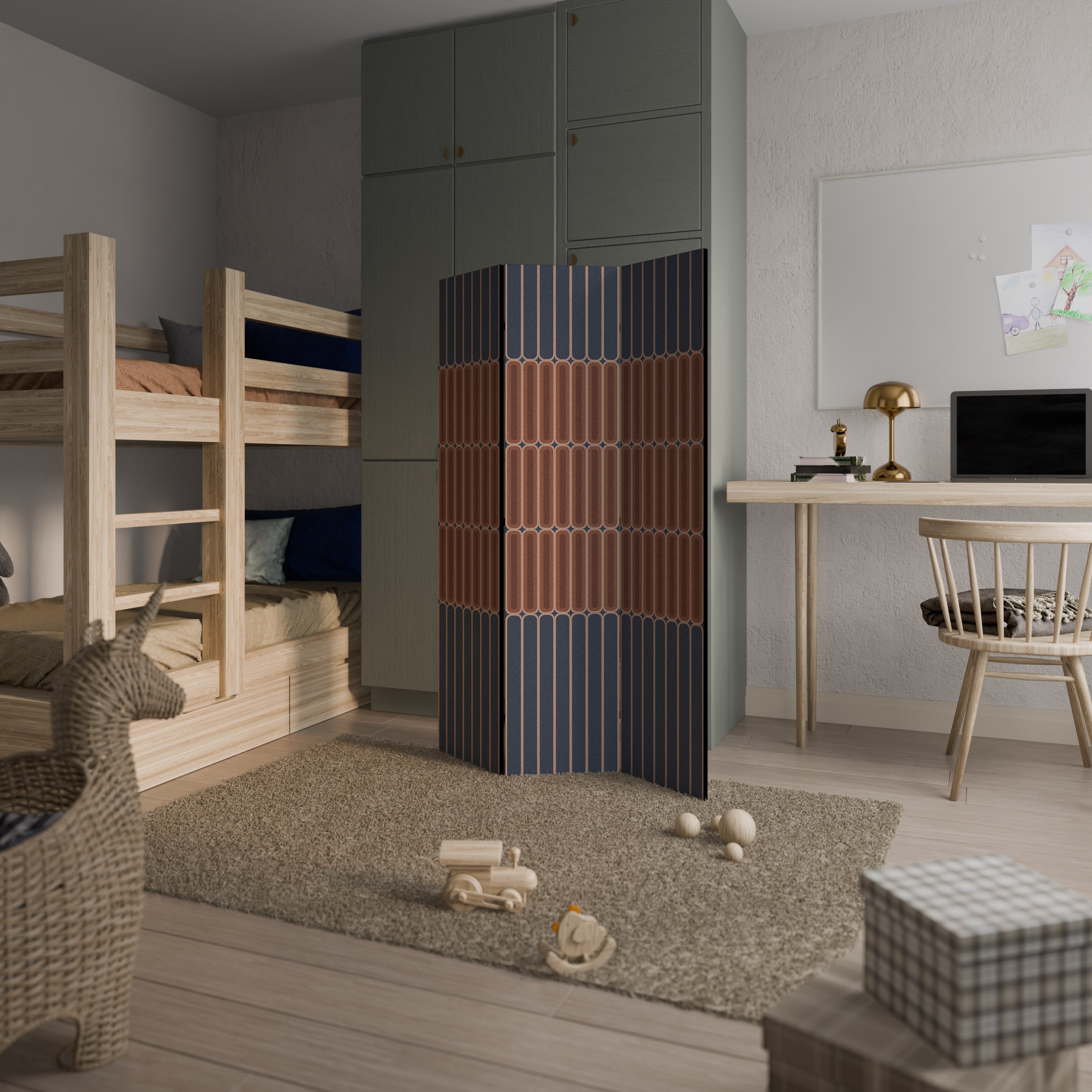 Paravent décoratif à 3 panneaux HYPNOTIC GATE