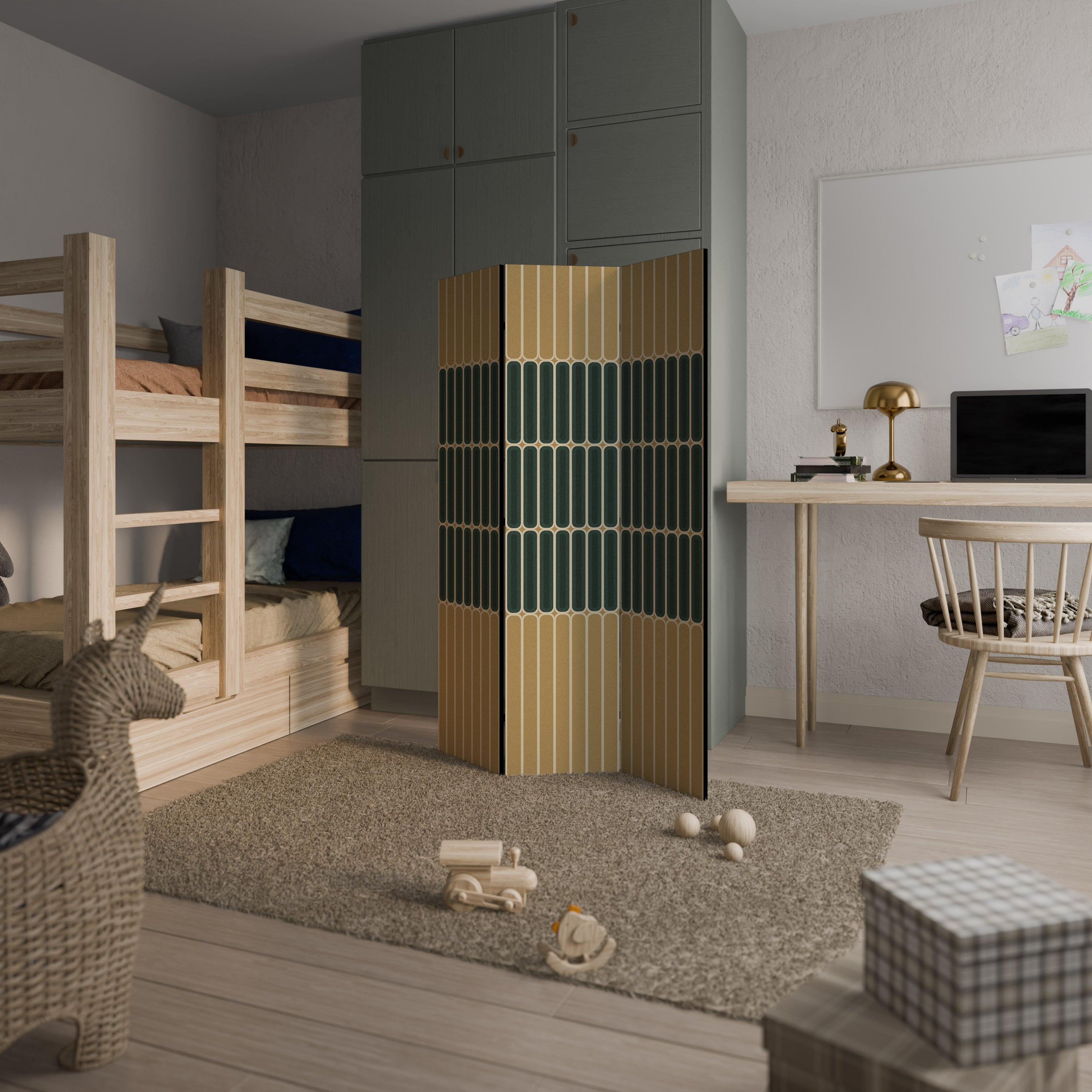 ILUSION GATE Séparateur de pièce décoratif à 3 panneaux