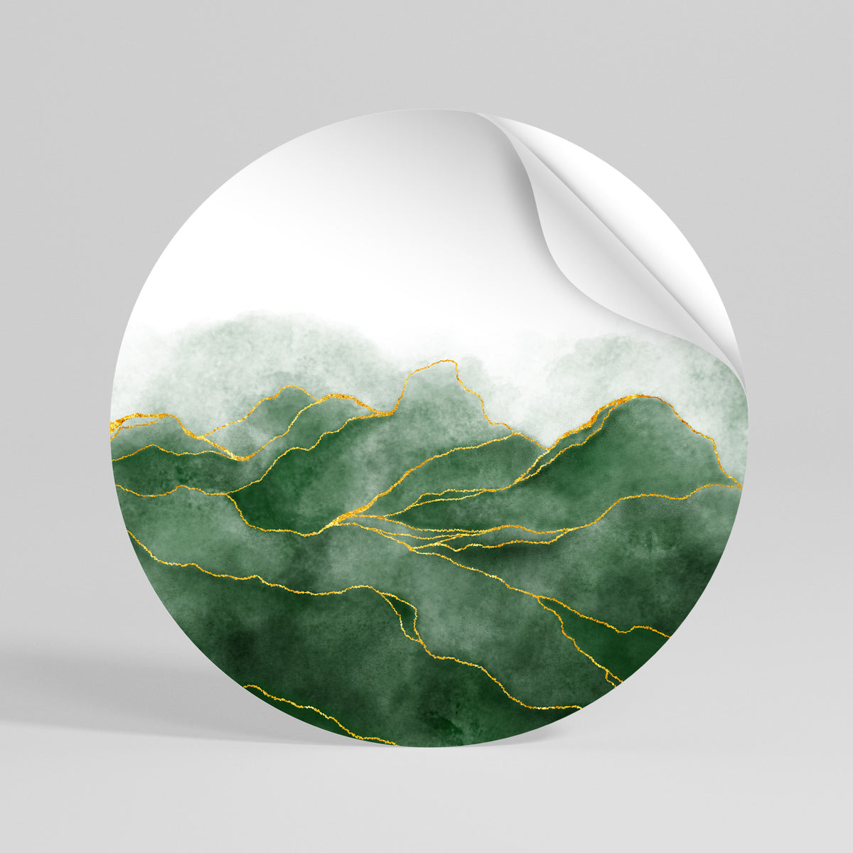 EXPENSIVE NATURE Peel and Stick Round Sticker