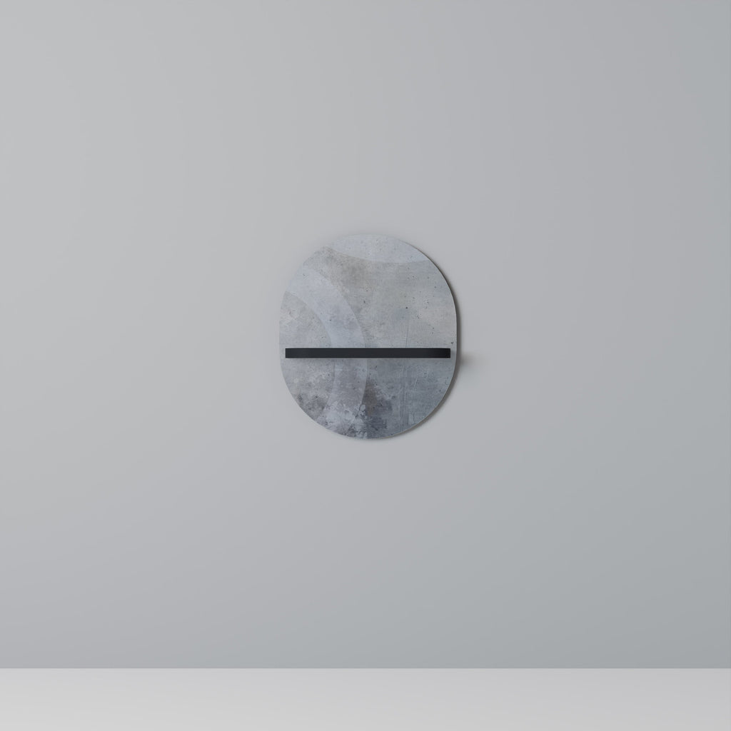 Étagère d'art ovale MUTED ARC en finition noire