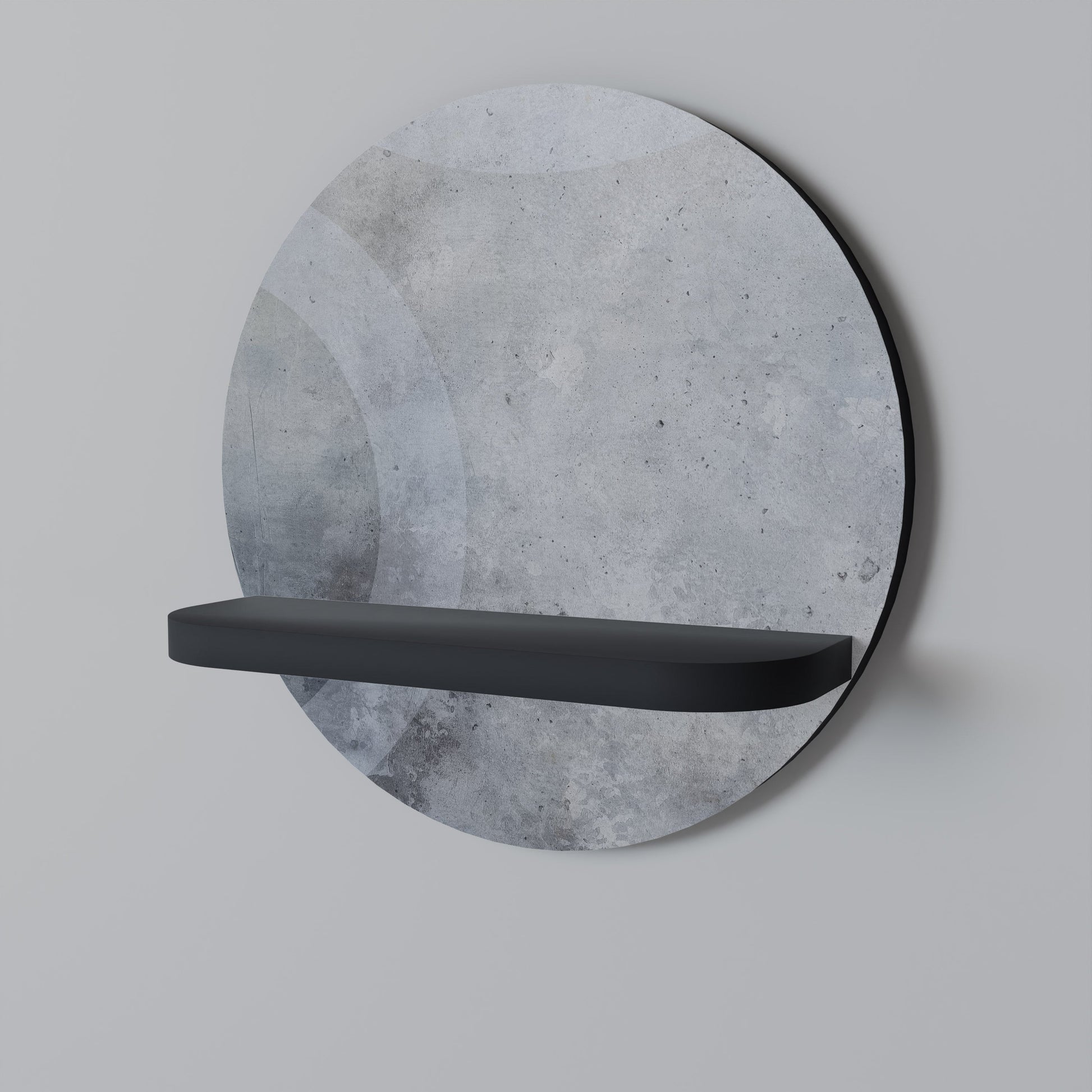 Étagère d'art ronde MUTED ARC en finition noire
