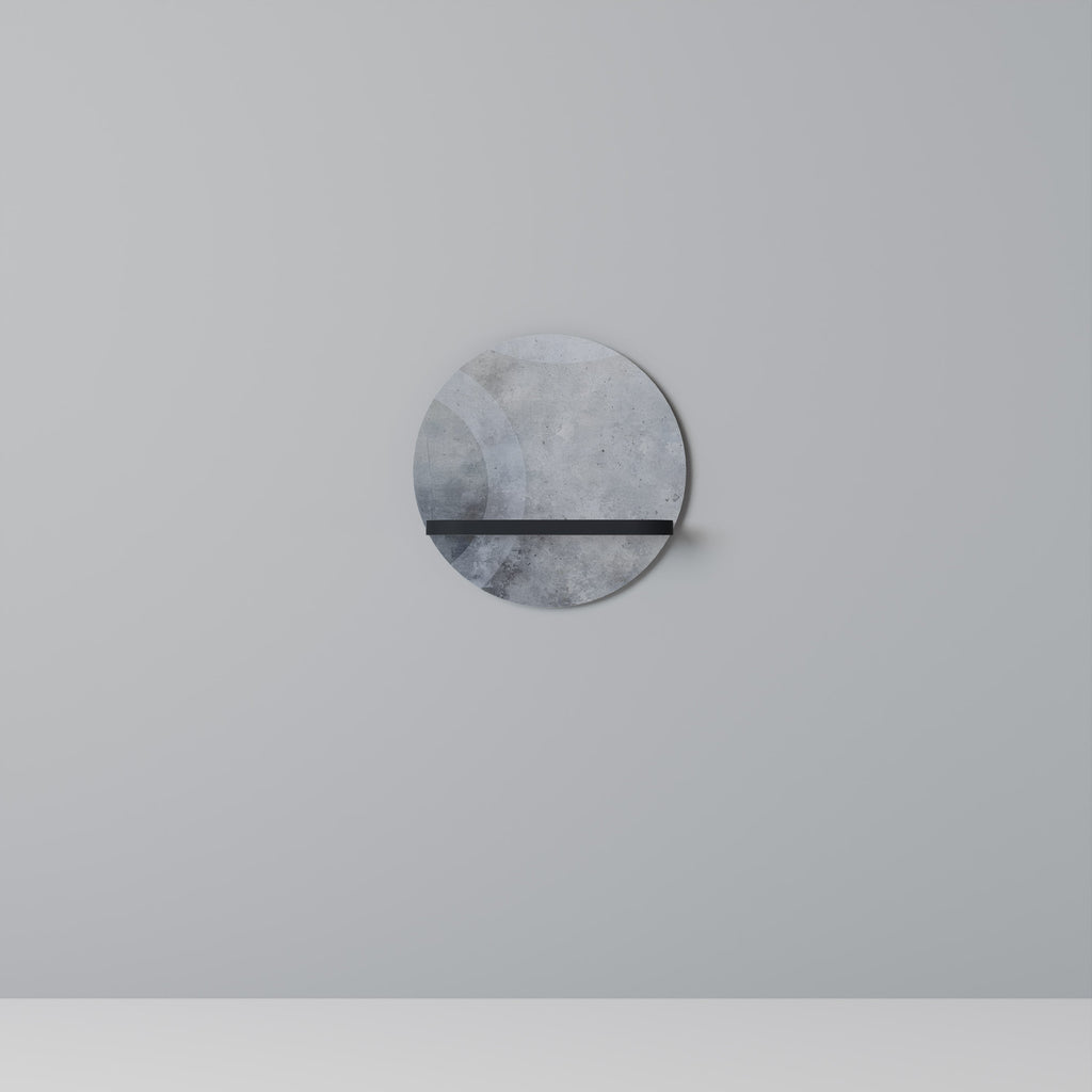 Étagère d'art ronde MUTED ARC en finition noire