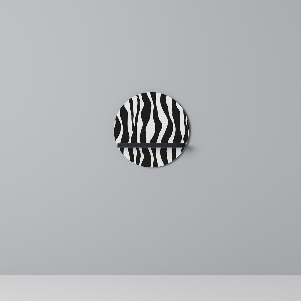 Étagère d'art ronde ZEBRA ECHOES en finition noire