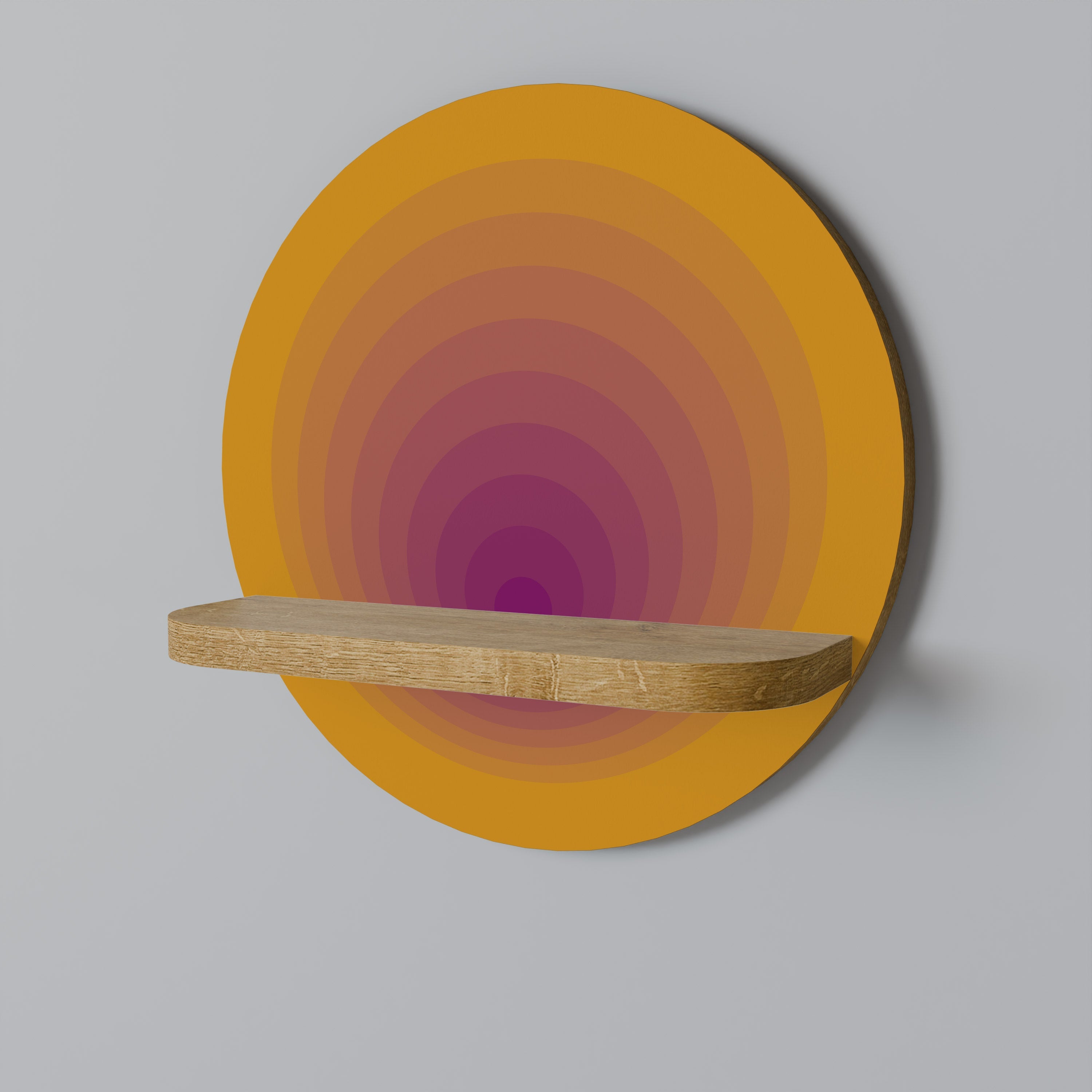 Étagère d'art ronde effet chêne BLUSH GRADIENT