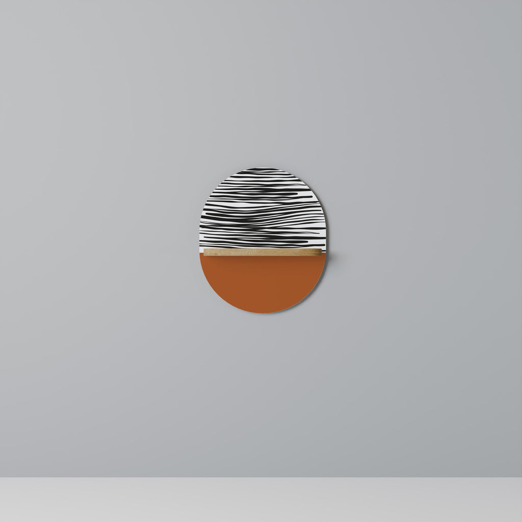 Étagère d'art ovale RADIANT ZEBRA effet chêne