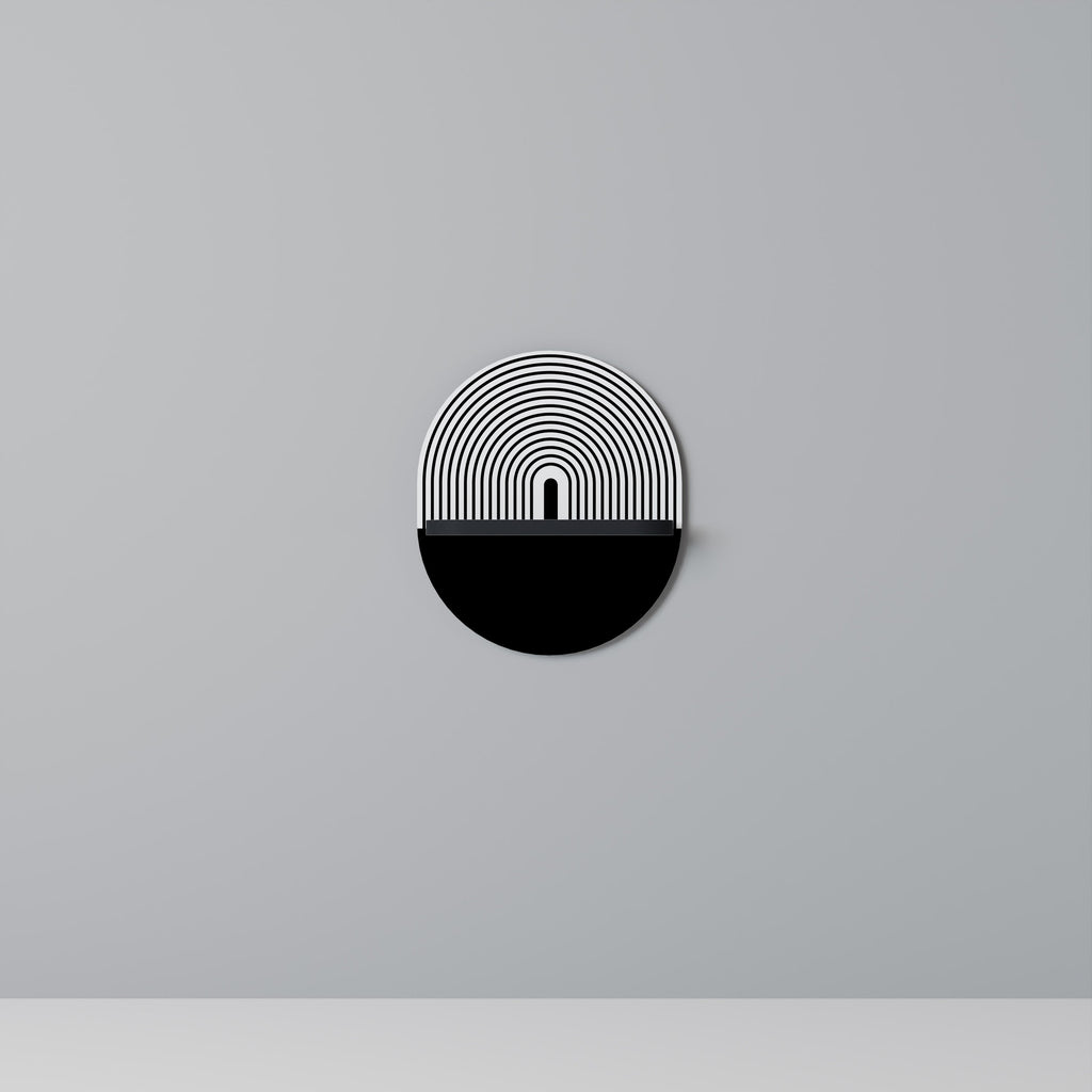 Étagère d'art ovale DUSK VIBRATION en finition noire