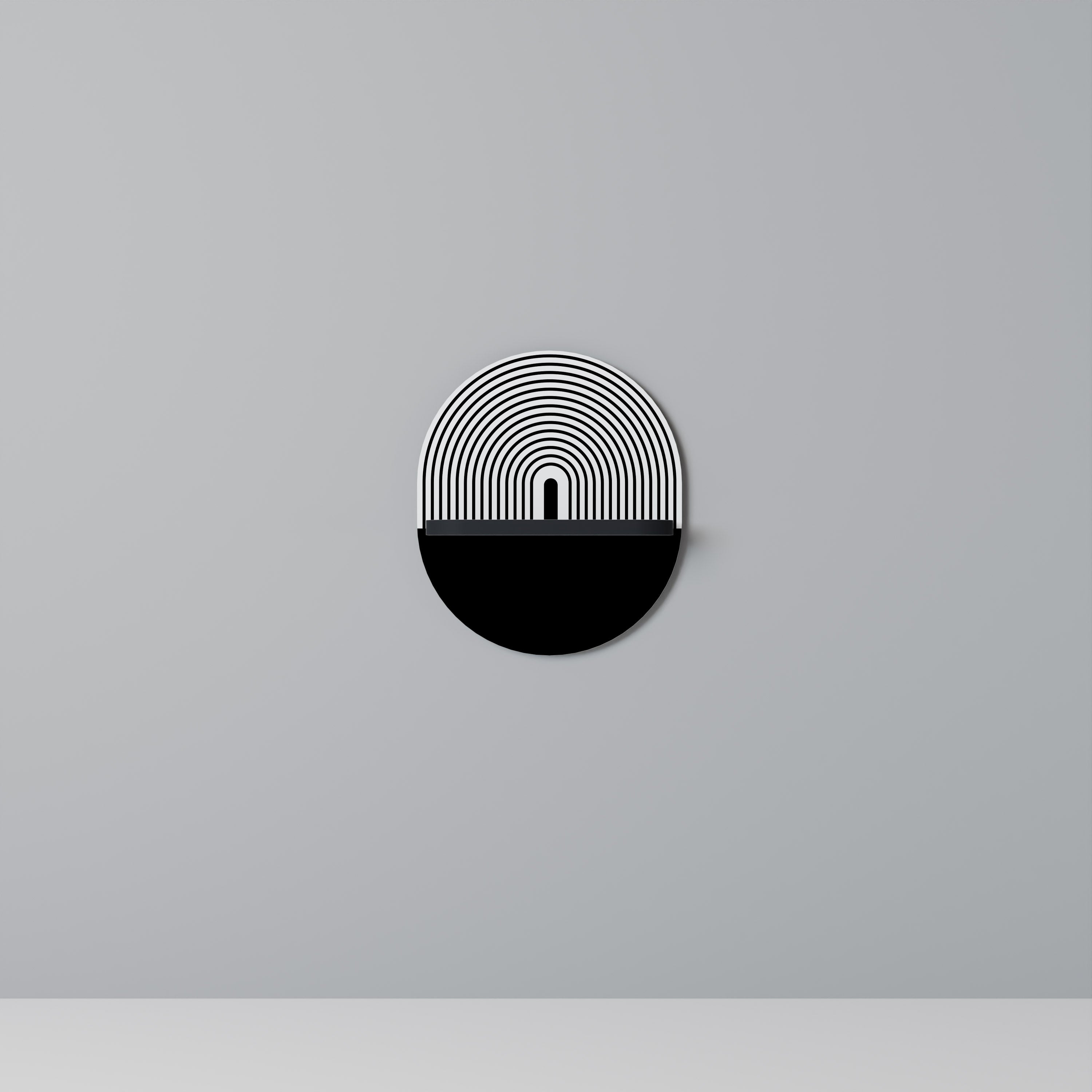 Étagère d'art ovale DUSK VIBRATION en finition noire