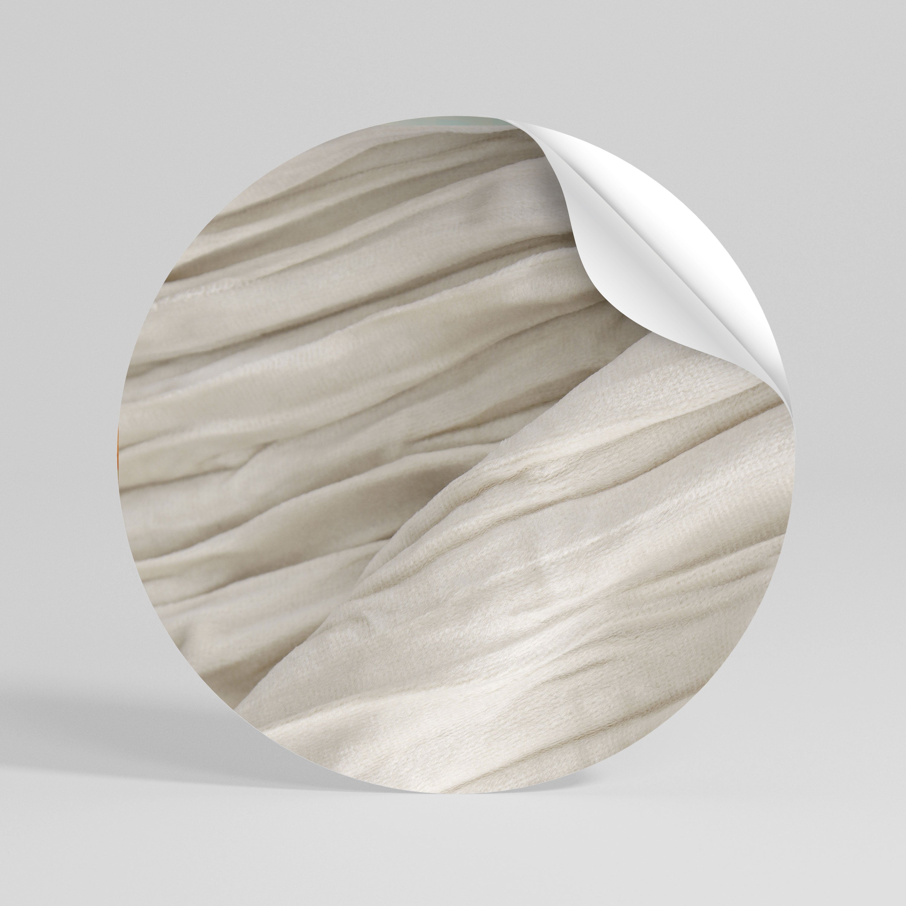 SERENE FOLDS Peel and Stick Round Sticker