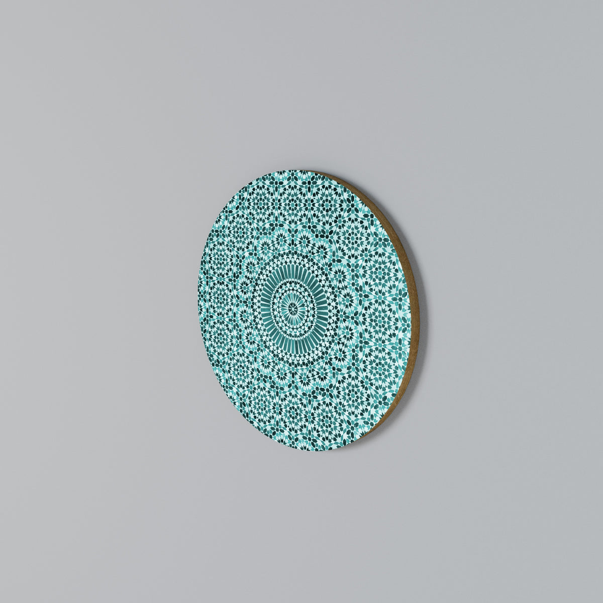 MOROCCAN TURQUOISE Round Wall Art