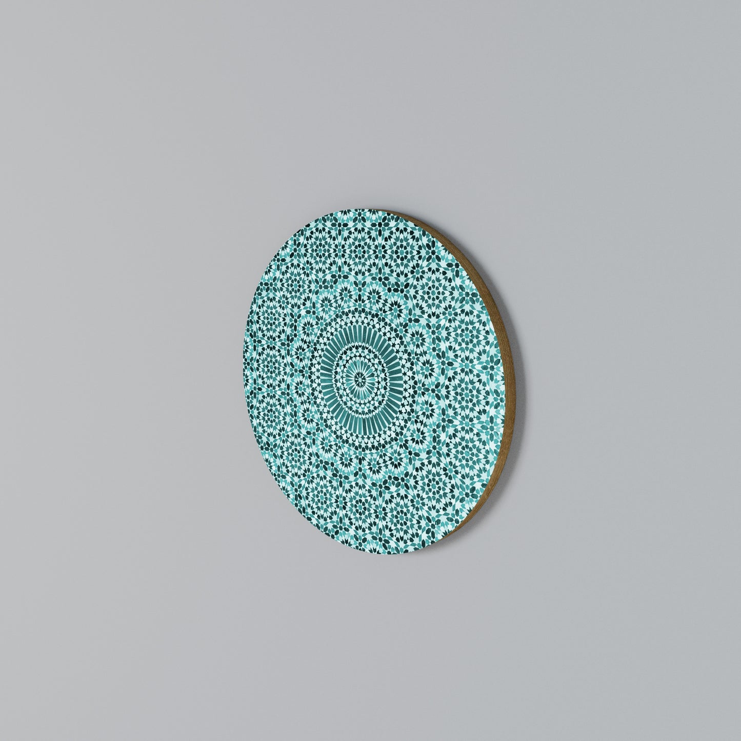 MOROCCAN TURQUOISE Round Wall Art