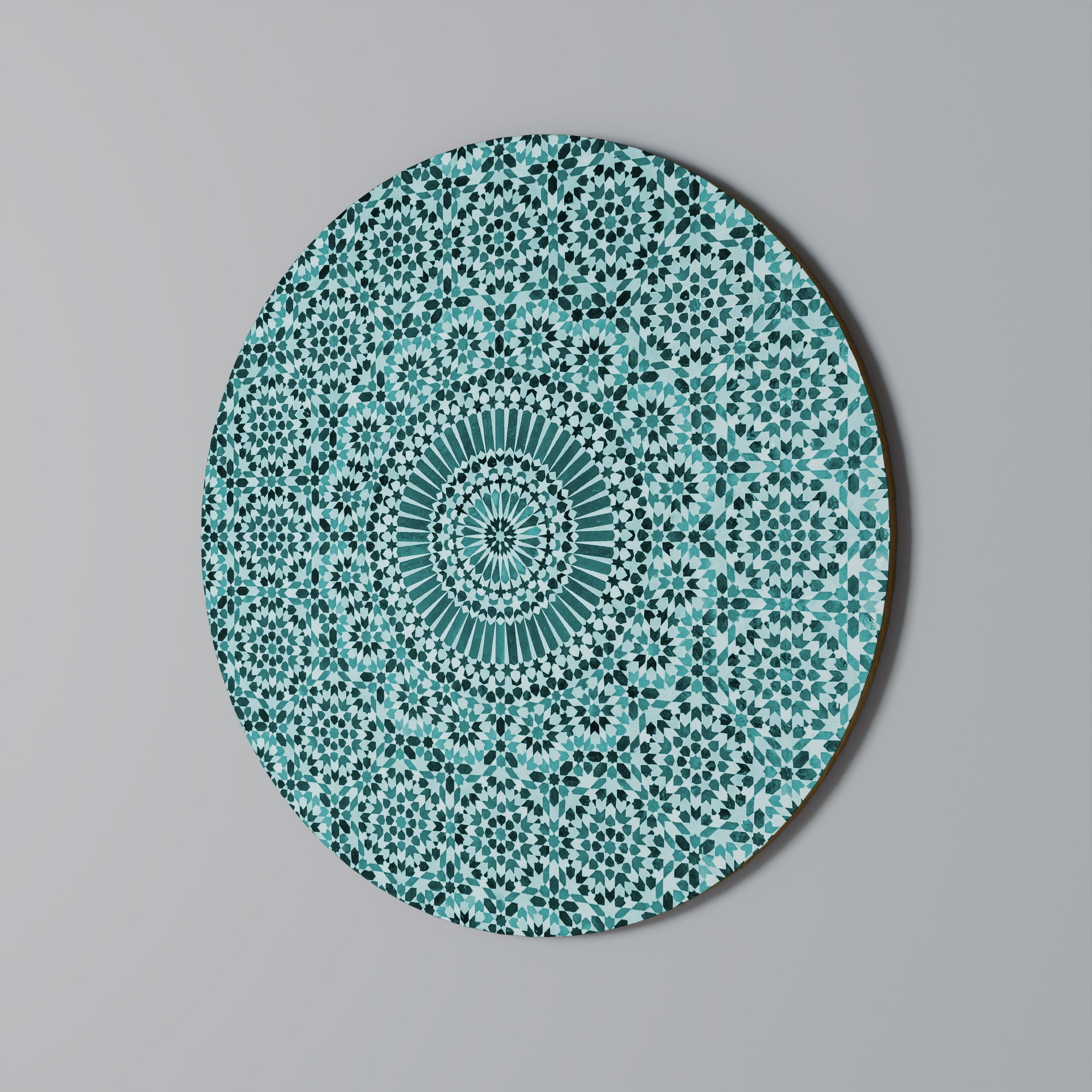 Décoration murale ronde TURQUOISE MAROCAINE