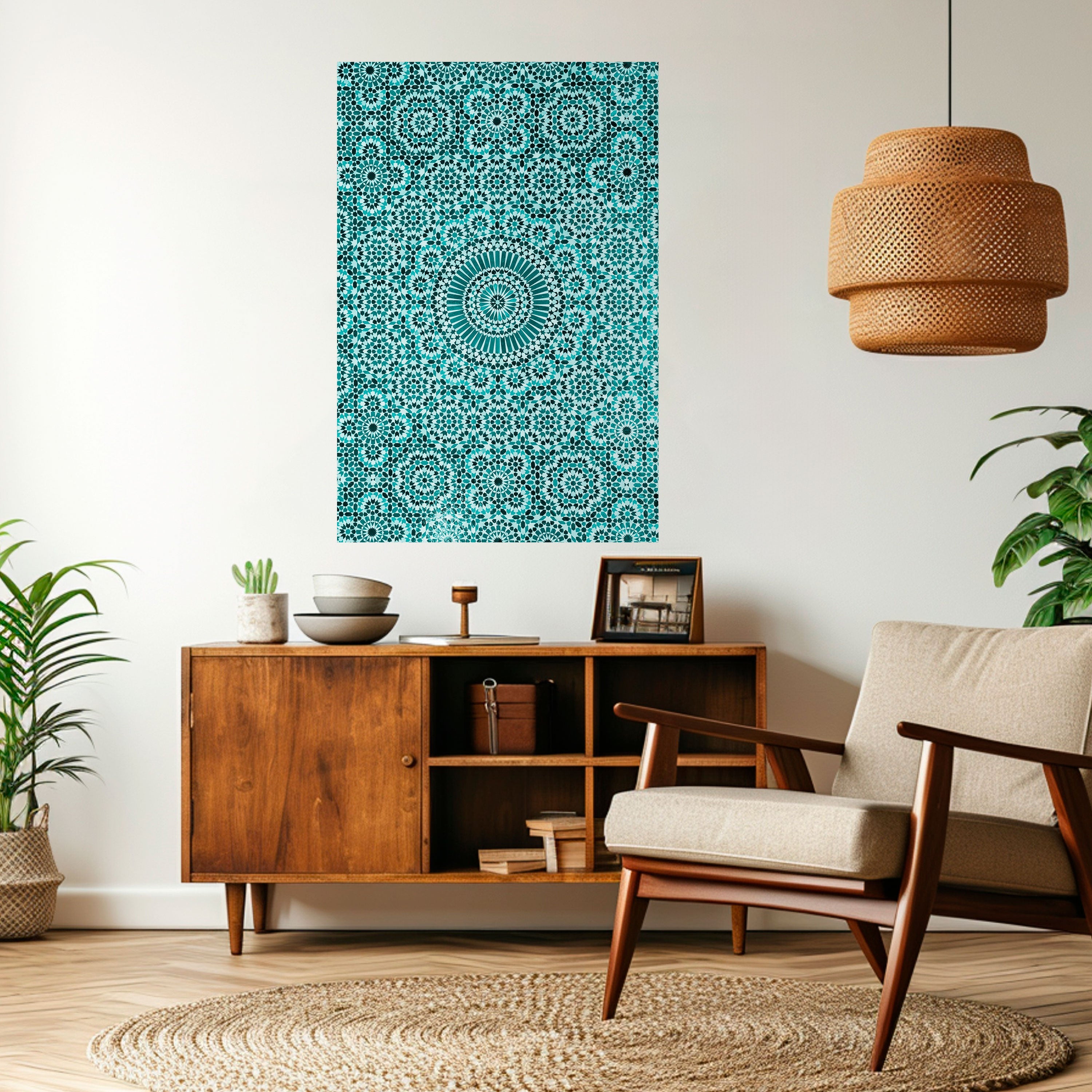 Affiche verticale autocollante TURQUOISE MAROCAINE