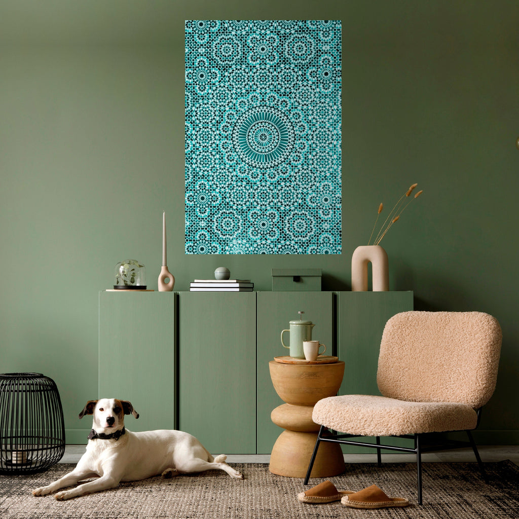 Affiche verticale autocollante TURQUOISE MAROCAINE