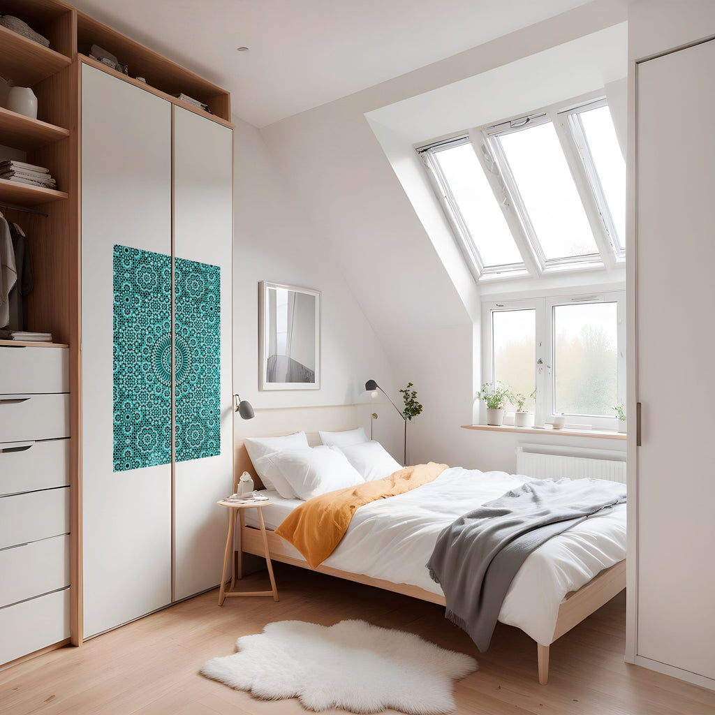 Affiche verticale autocollante TURQUOISE MAROCAINE