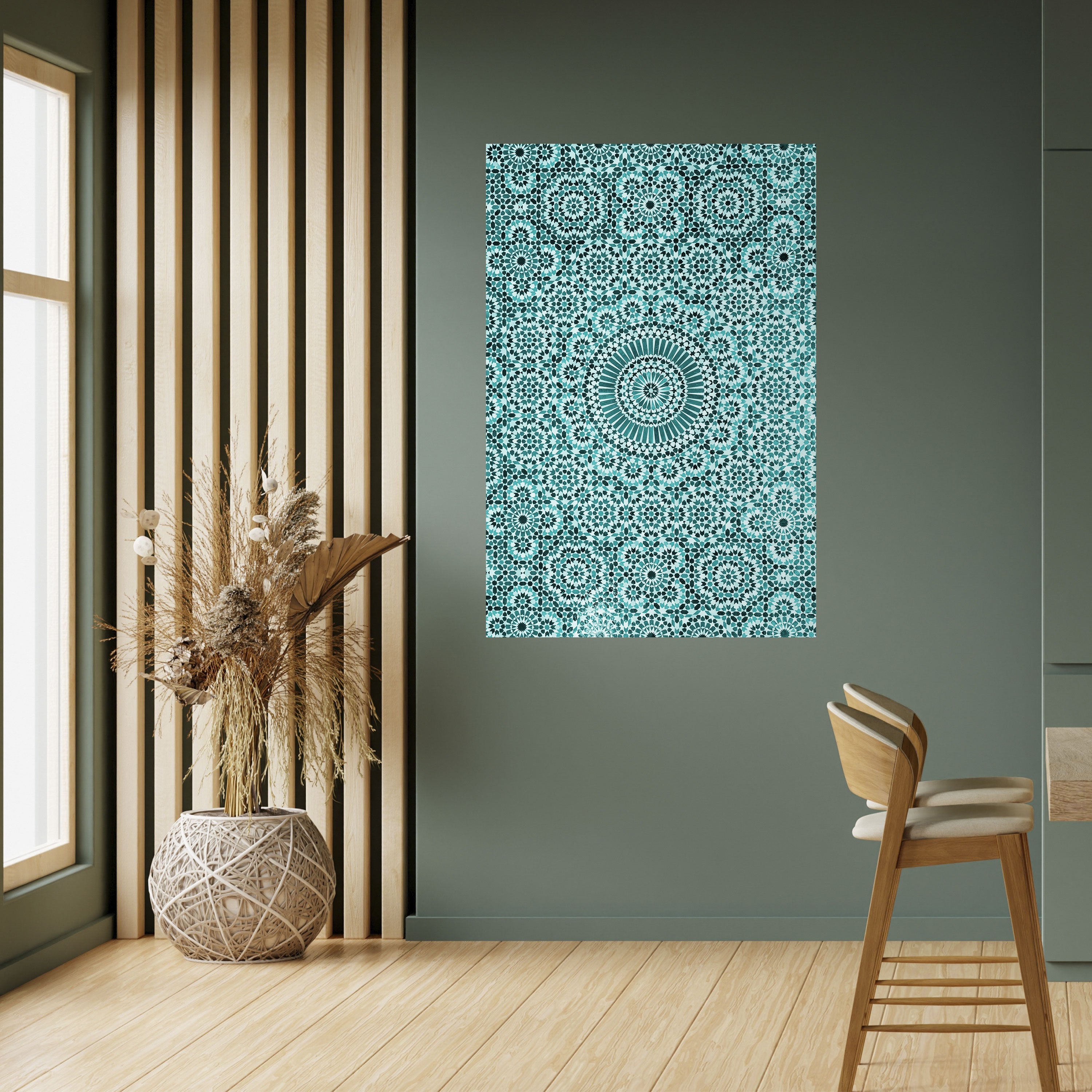 Affiche verticale autocollante TURQUOISE MAROCAINE
