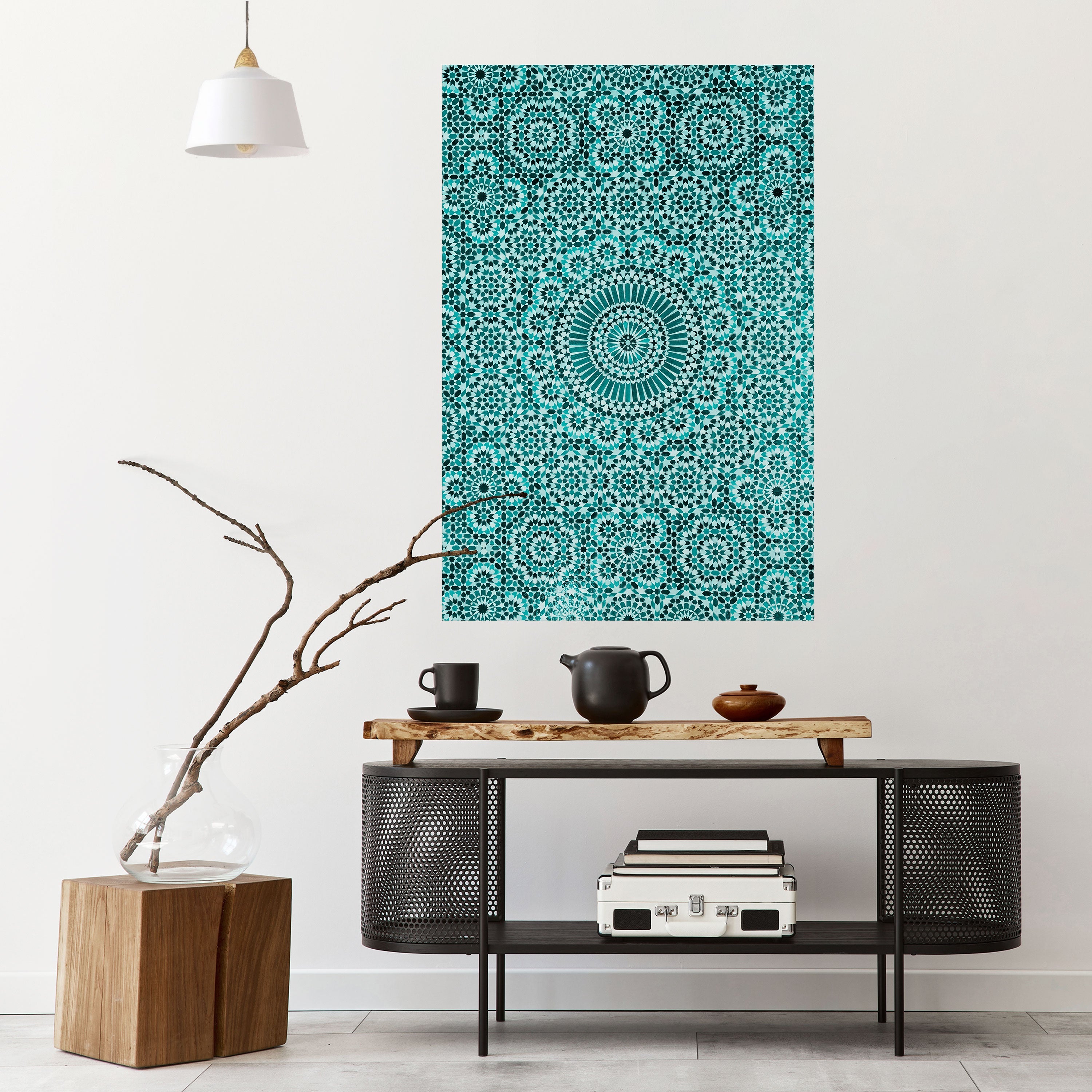 Affiche verticale autocollante TURQUOISE MAROCAINE