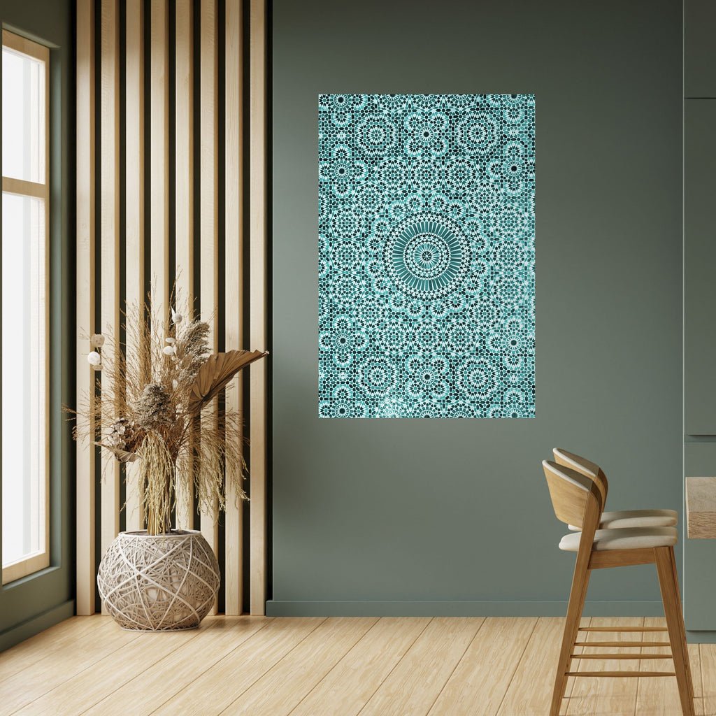 Affiche verticale autocollante TURQUOISE MAROCAINE