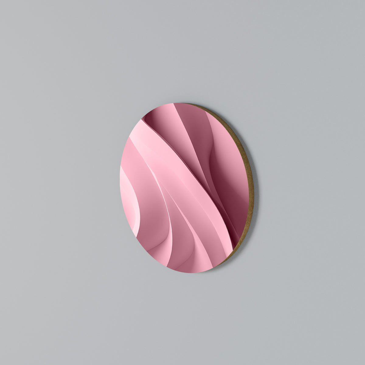 THINKING PINK Round Wall Art