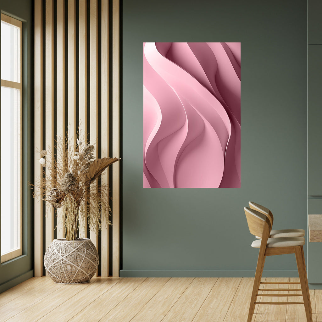 Affiche verticale autocollante « PENSÉE ROSE »