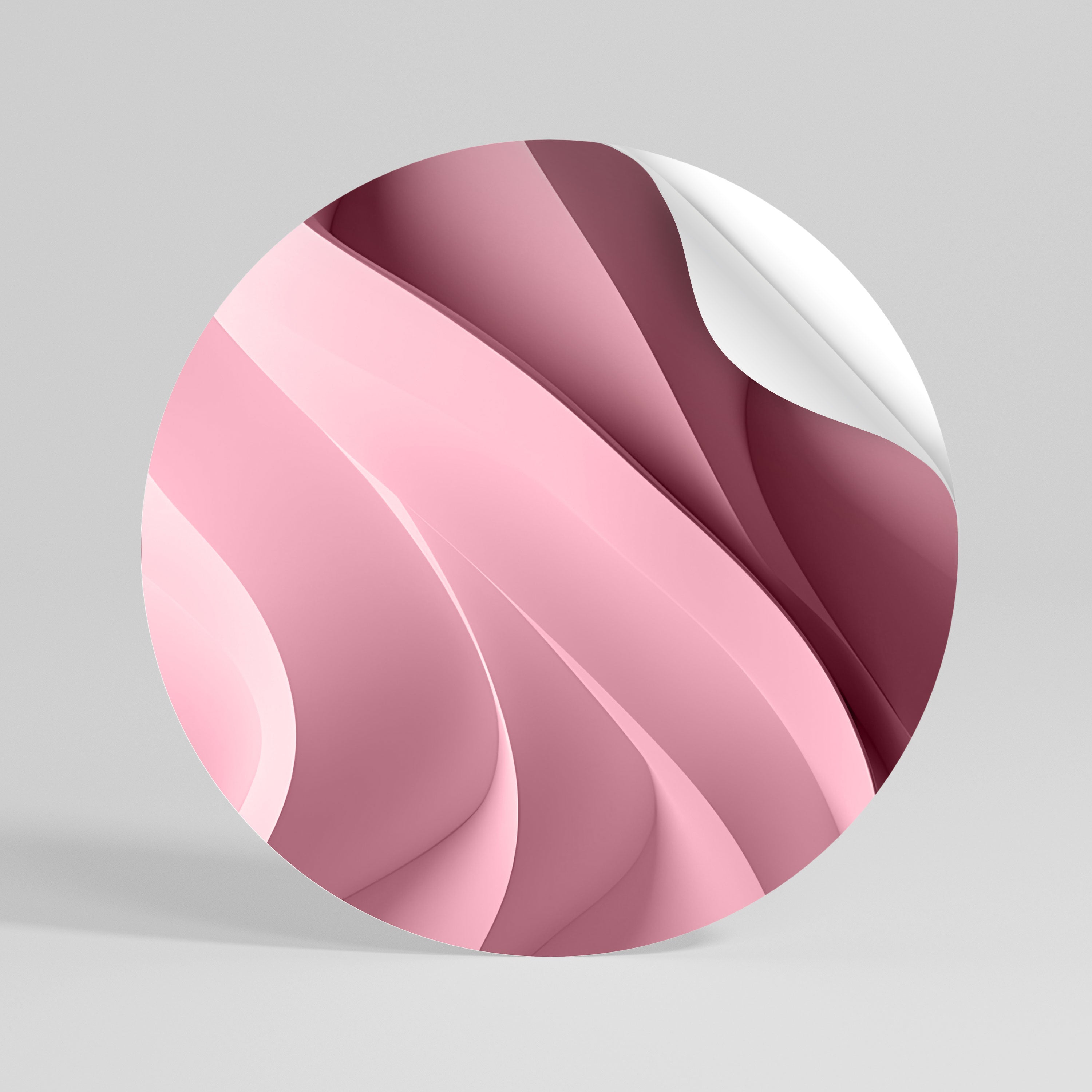 THINKING PINK Peel and Stick Round Sticker