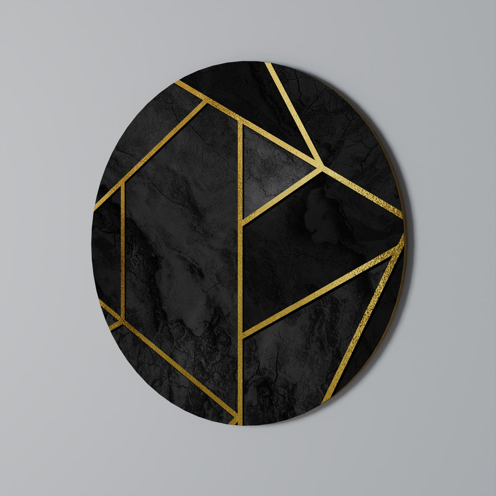 Rêves géométriques scintillants Décoration murale ronde