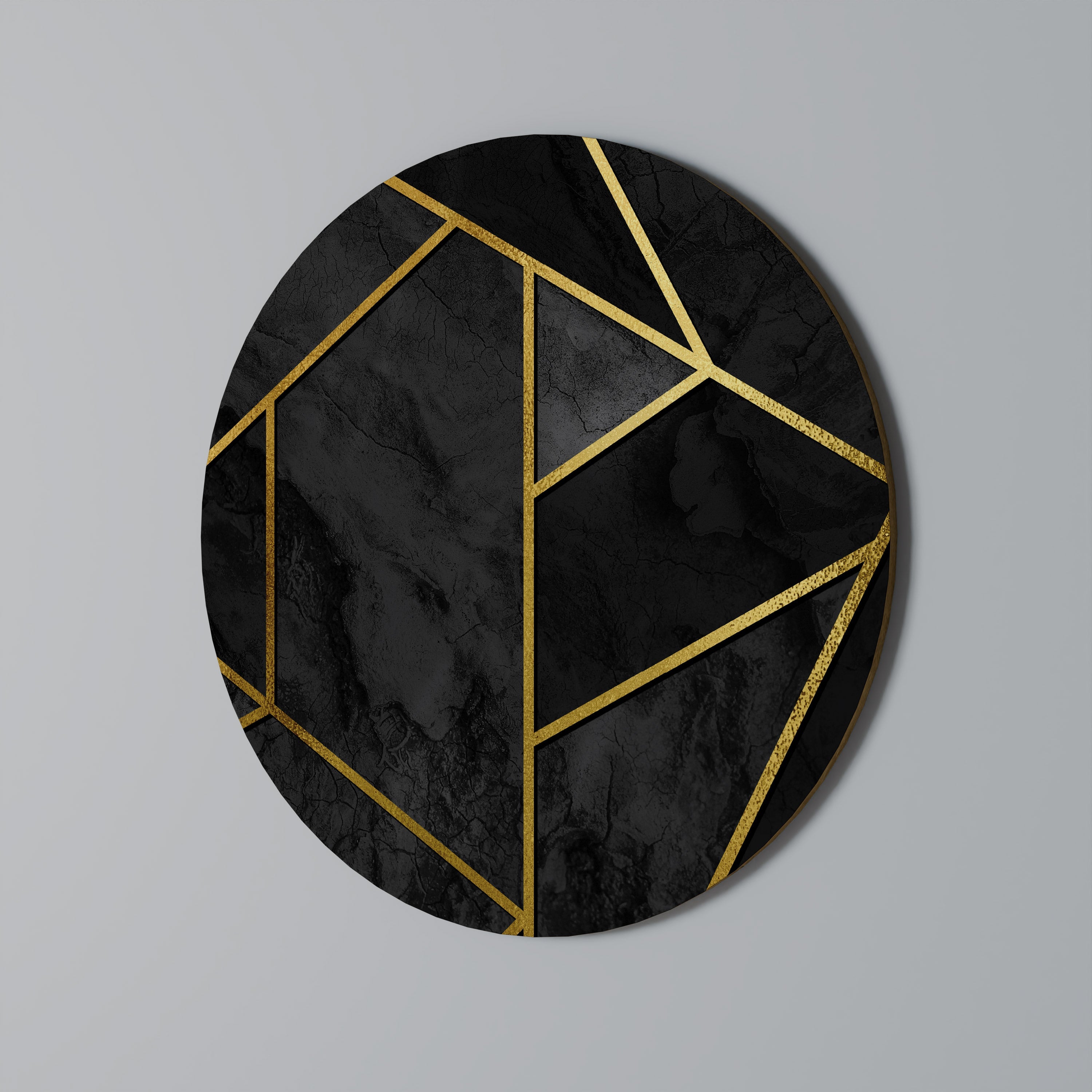 Rêves géométriques scintillants Décoration murale ronde