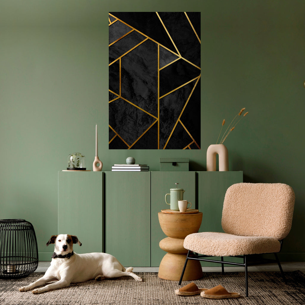 Affiche verticale autocollante « RÊVES GÉOMÉTRIQUES ÉCLATANTS »