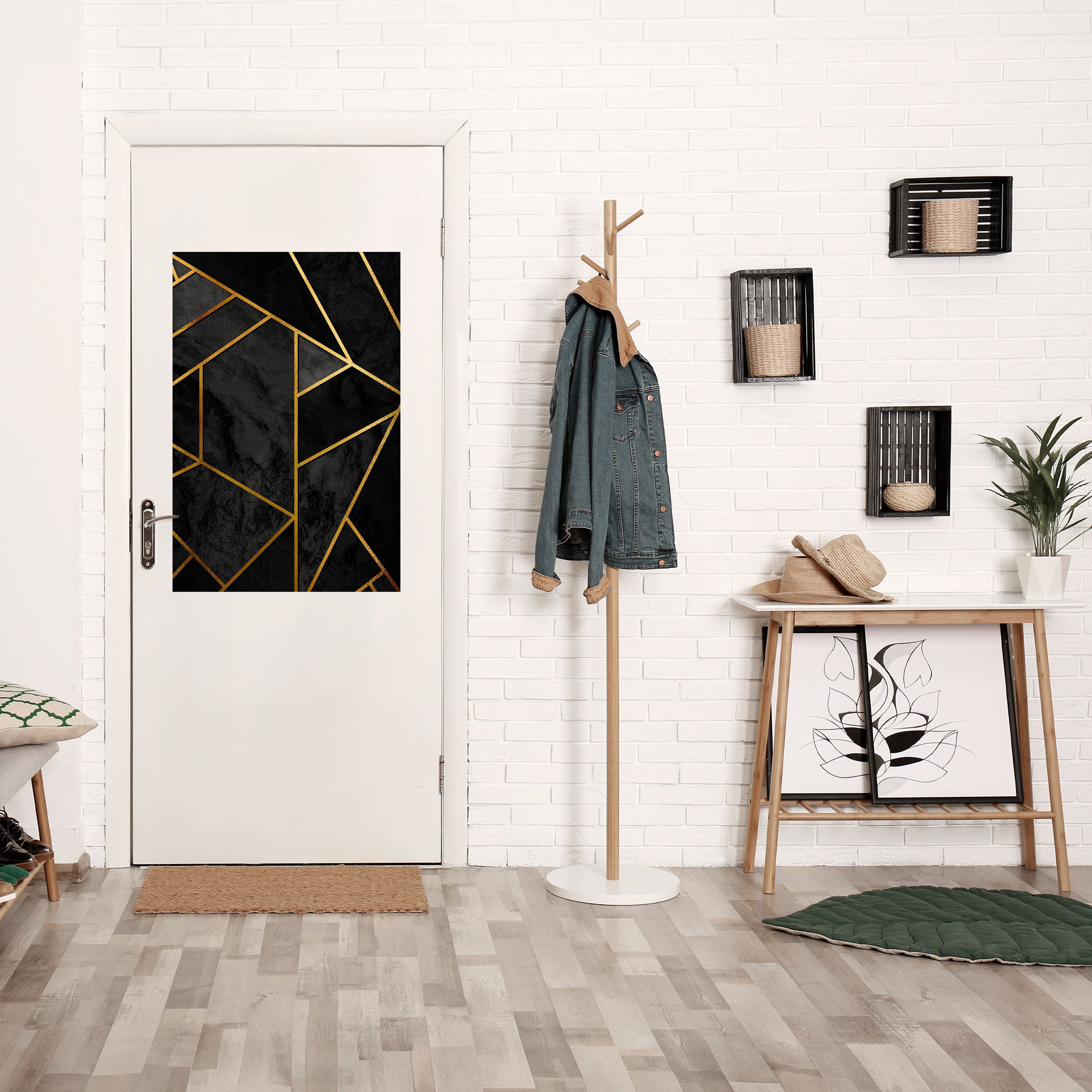 Affiche verticale autocollante « RÊVES GÉOMÉTRIQUES ÉCLATANTS »