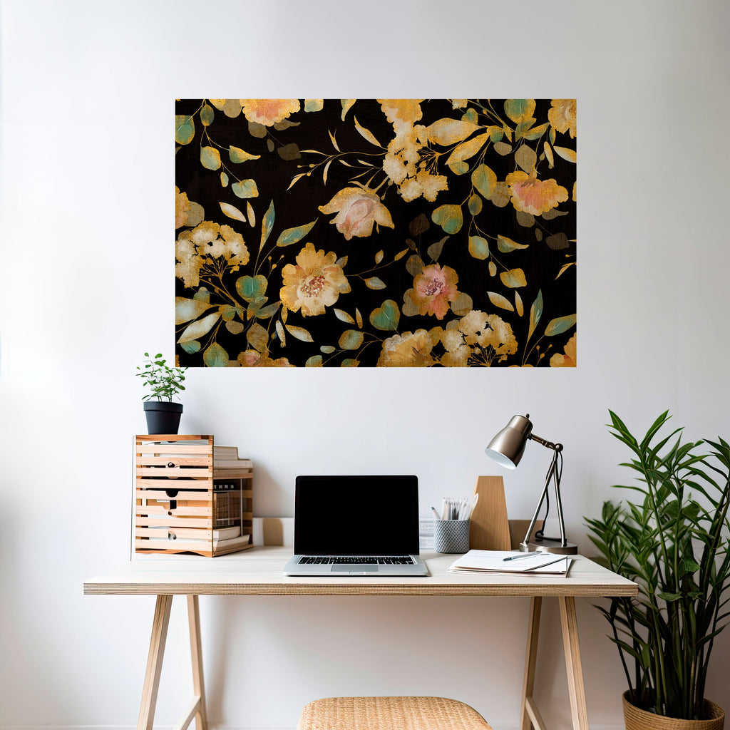 Affiche horizontale autocollante MODEST FLORAL